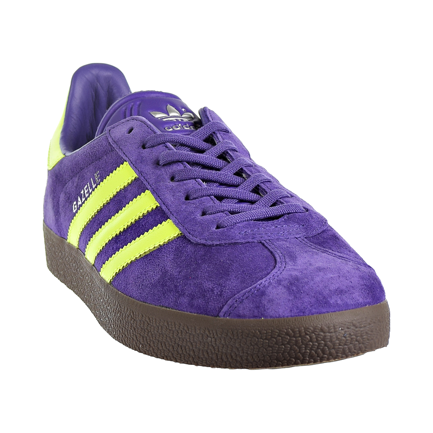 purple and yellow adidas shoes