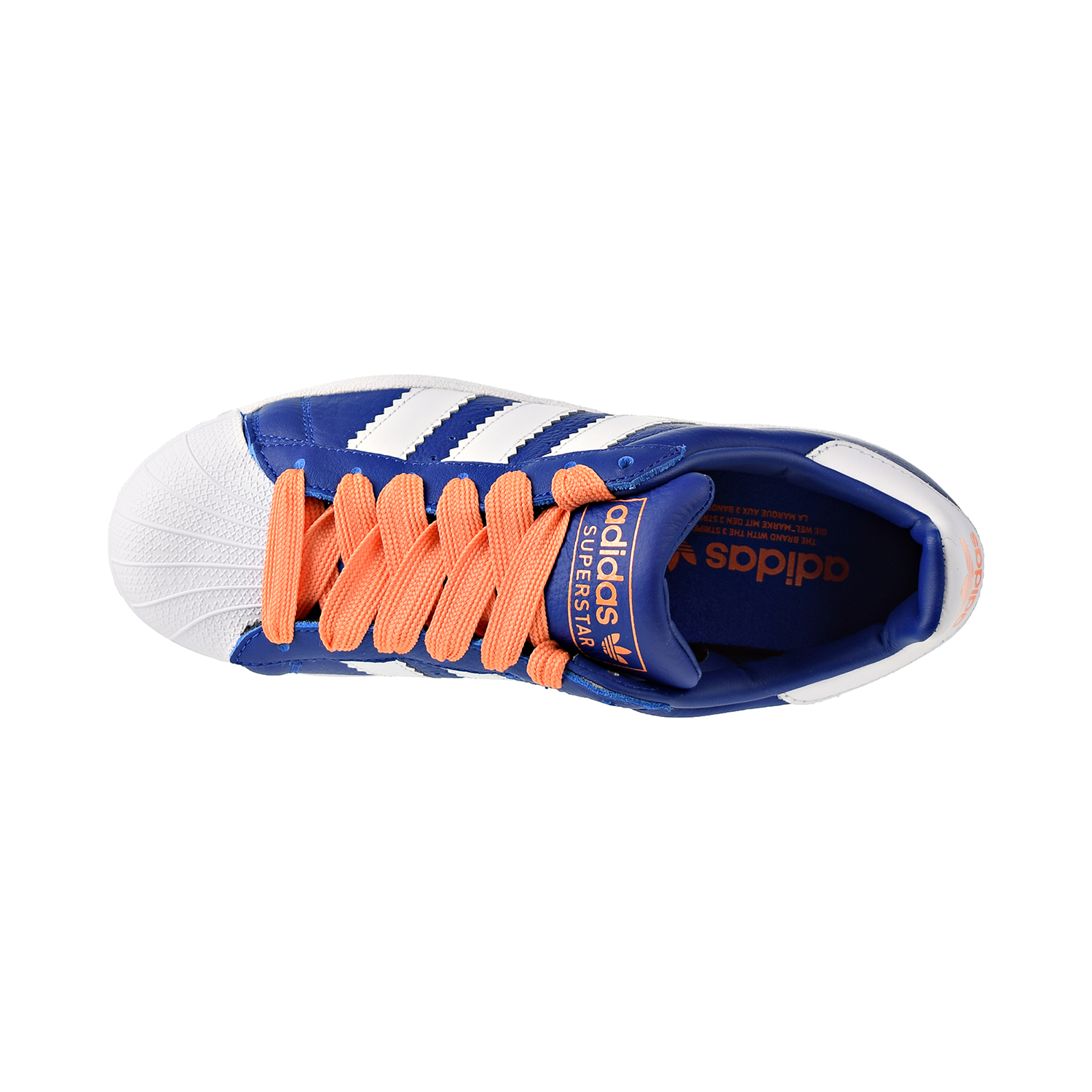 adidas superstar blue and orange
