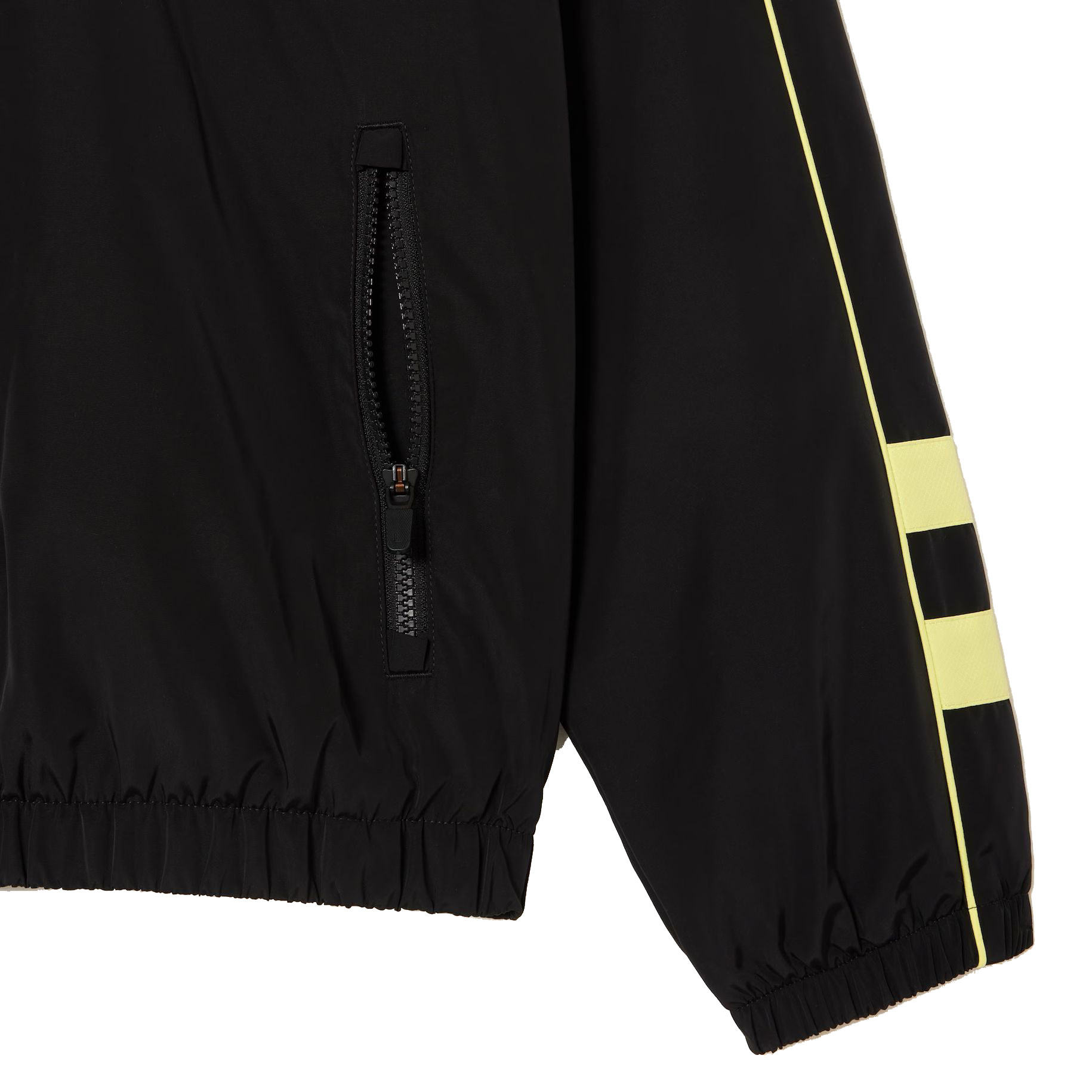 Lacoste Contrast Water Resistant Zipped Taffeta Men's Jacket Black