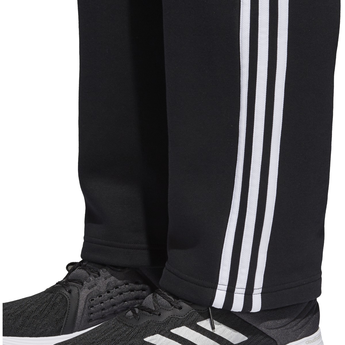 Adidas Essentials 3 Stripes Fleece Mens Pants Black White bk7427 eBay