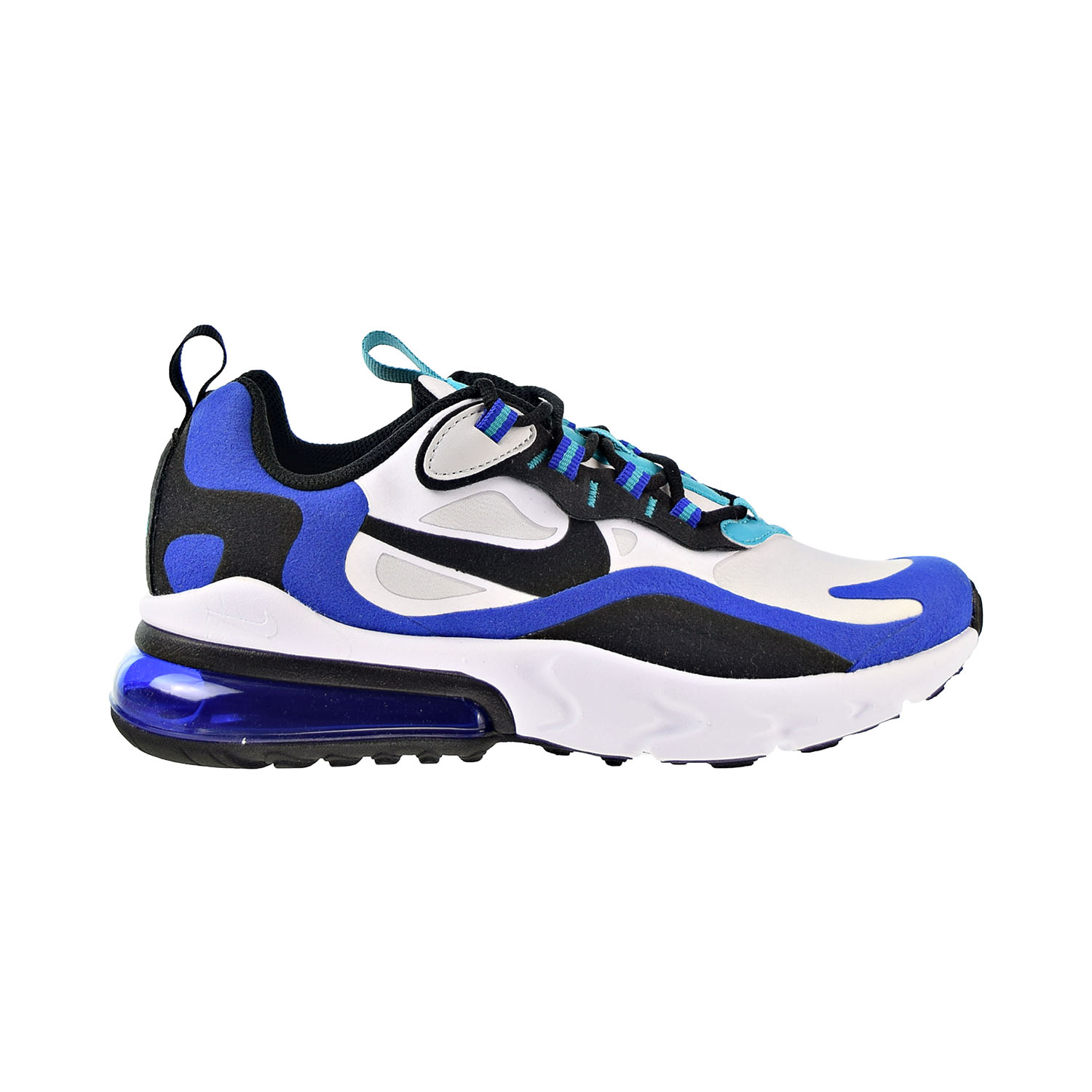 Nike Air Max 270 React Big Kids Shoes White Black Hyper Blue Bq0103 105