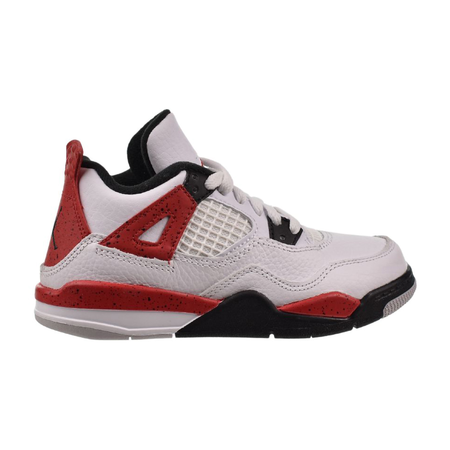 Jordan 4 Retro (PS) Little Kids Shoes Red Cement-White-Black