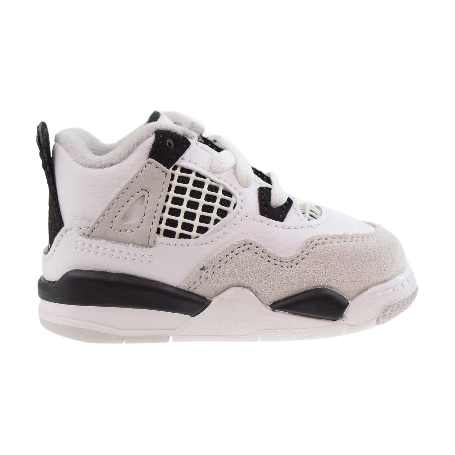 Обувь для малышей Jordan 4 Retro (TD) «Черный в стиле милитари» Белый-Черный-Нейтральный Серый
