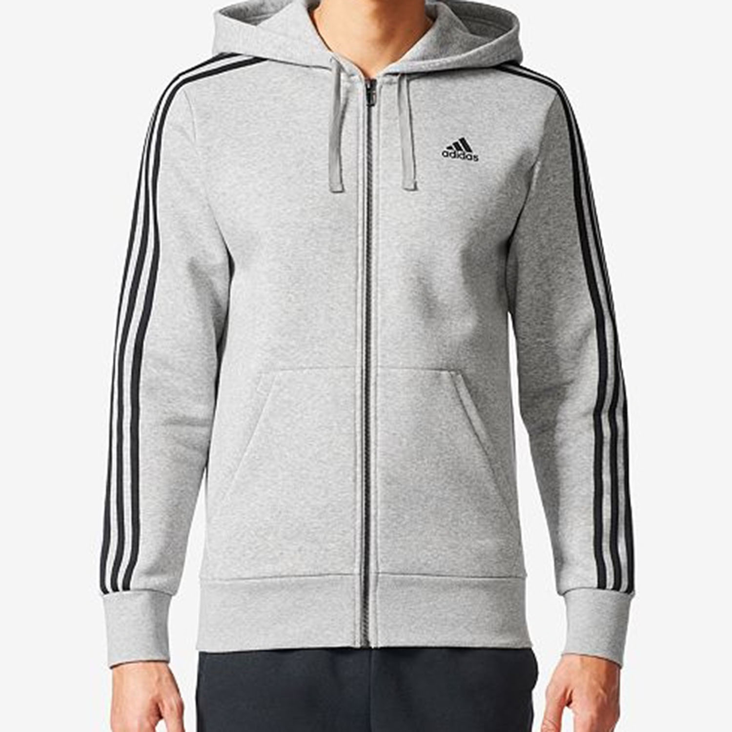 adidas essentials hoodie grey