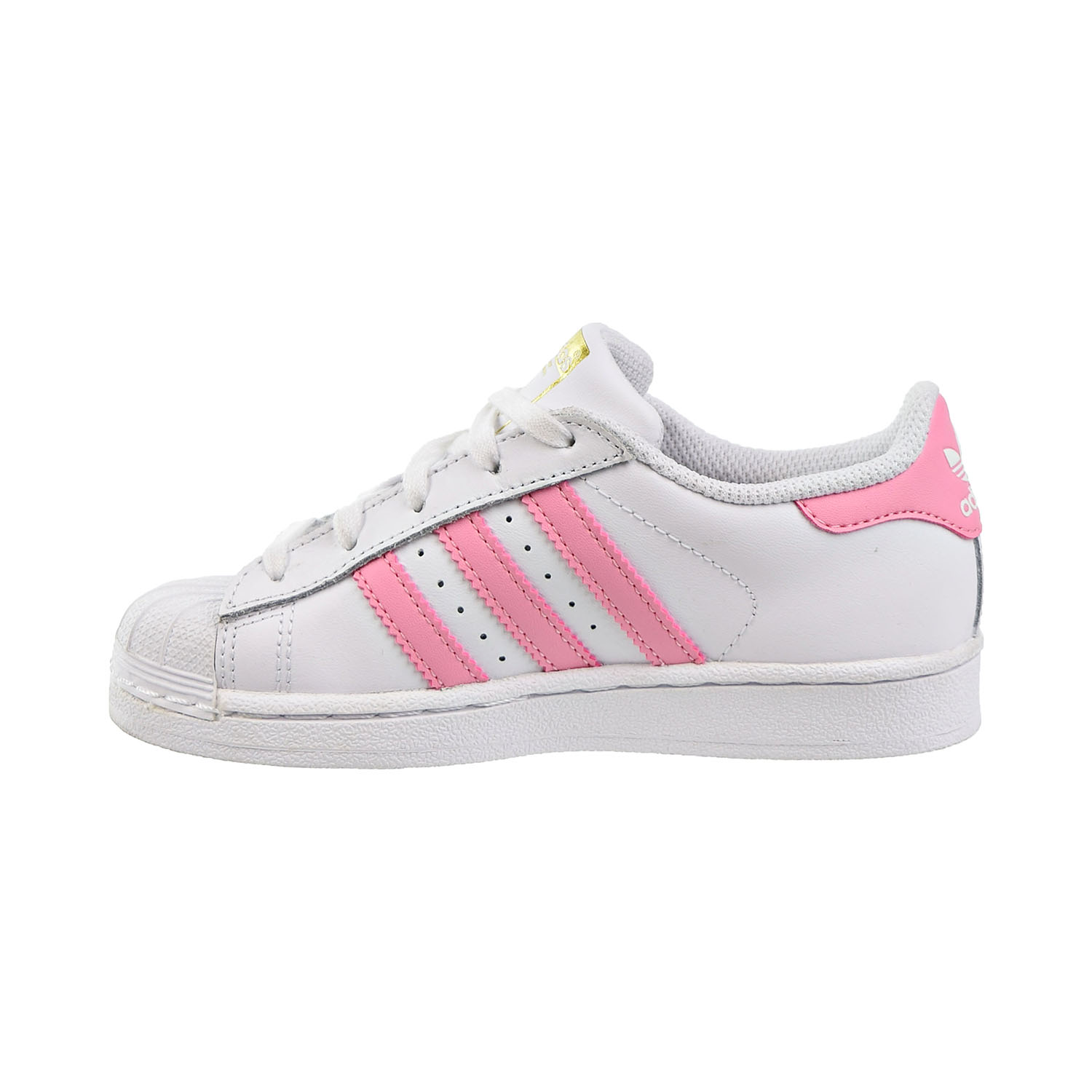 Adidas Superstar C Little Kids Shoes White-Light Pink-Golden Metallic ...