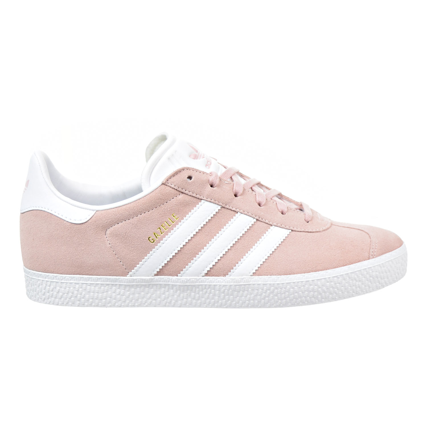 Adidas Gazelle J Big Kids Shoes Ice-Pink/Gold/White by9544
