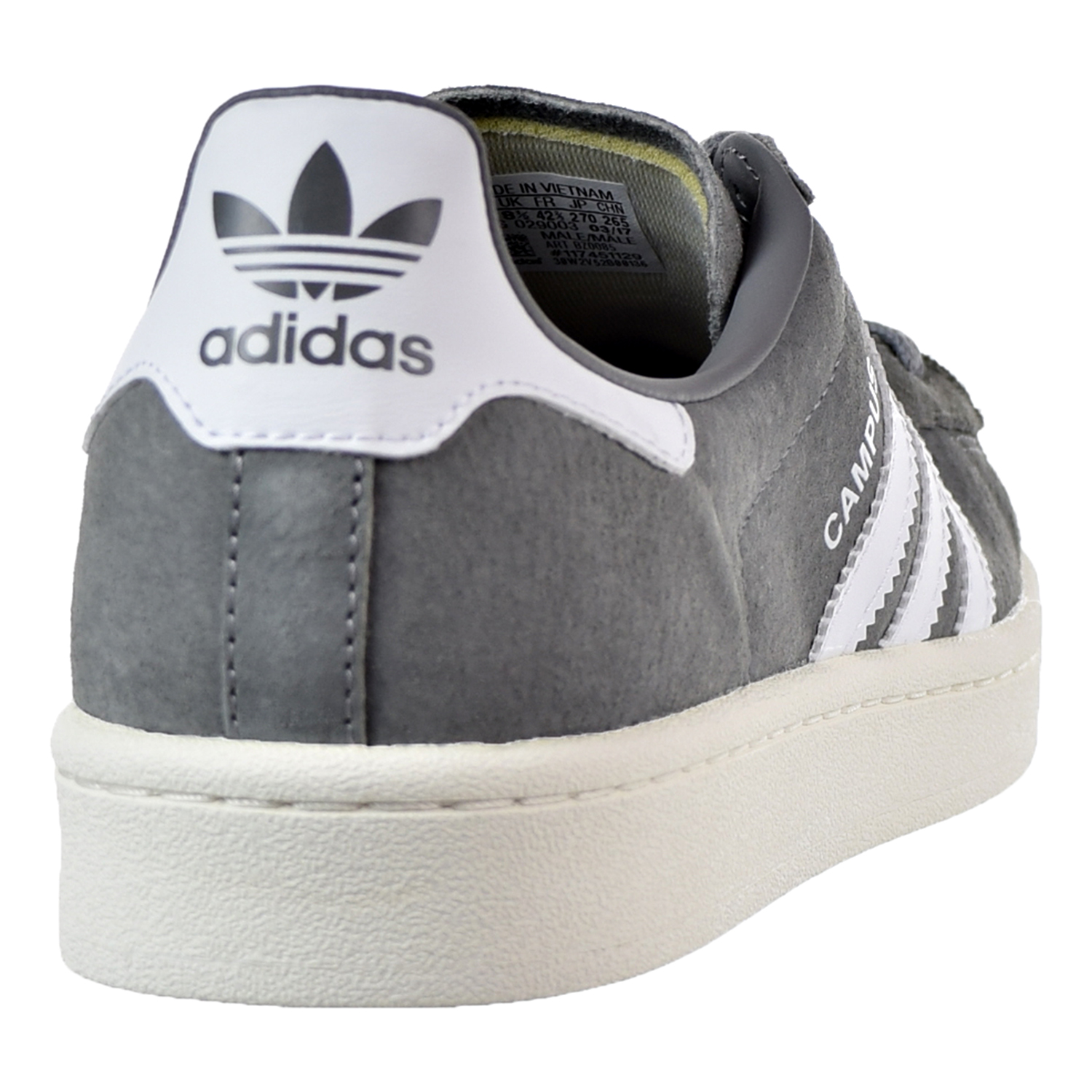 Adidas Campus Men's Shoes Grey-White-White bz0085 | eBay