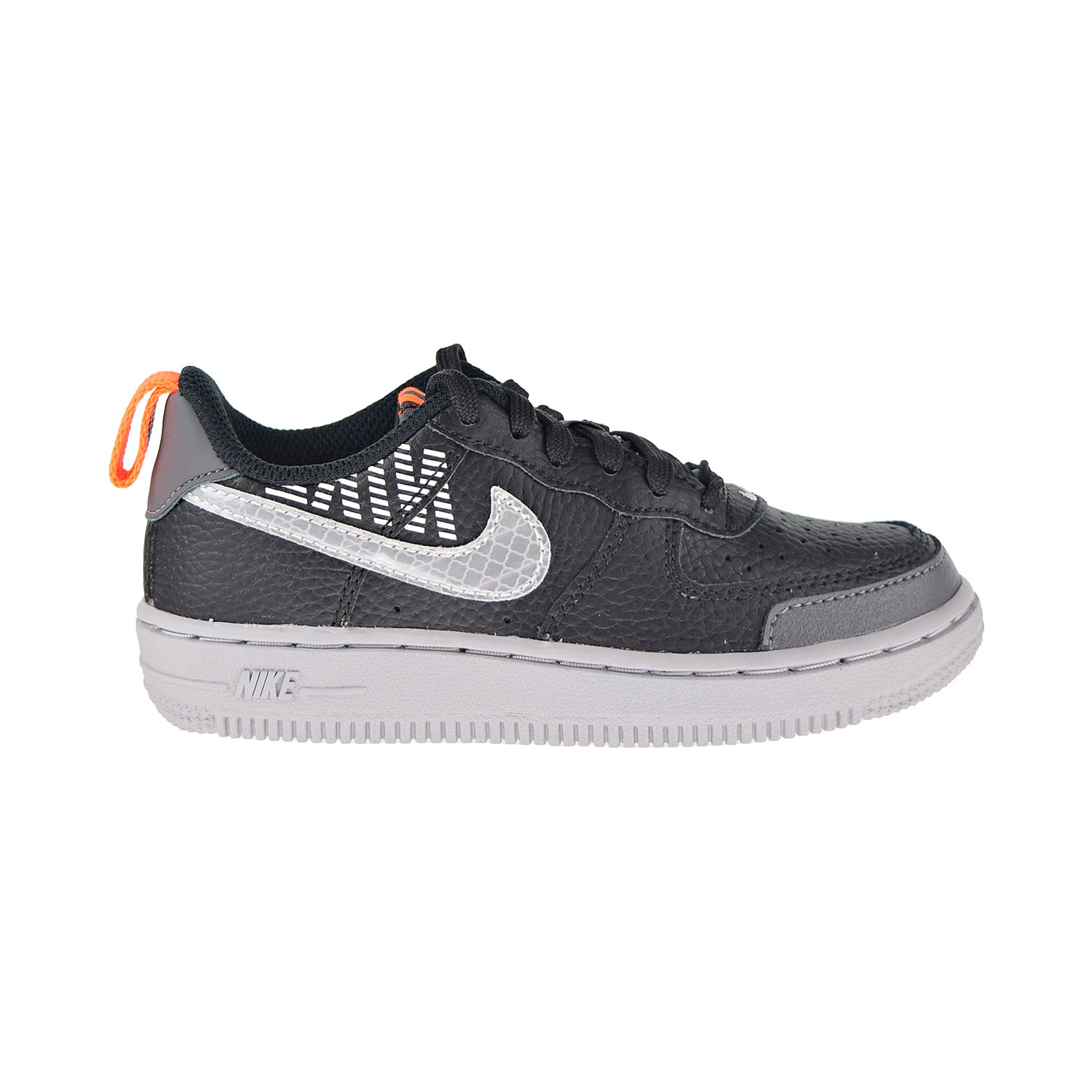 air force 1 lv8 trainers black wolf grey white