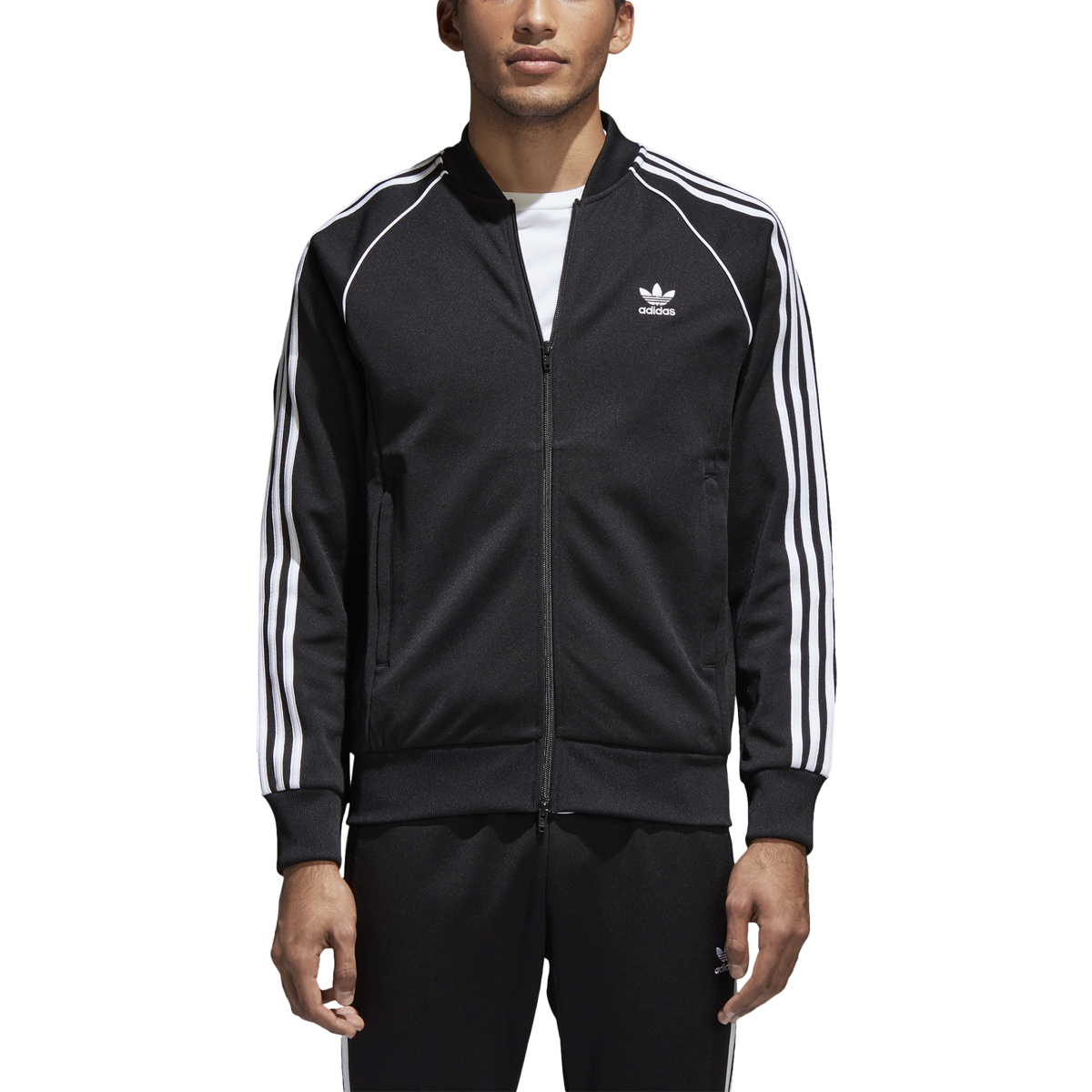 martes fluido punto final Adidas Originals Superstar Men&#039;s Track Jacket Black-White cw1256 | eBay