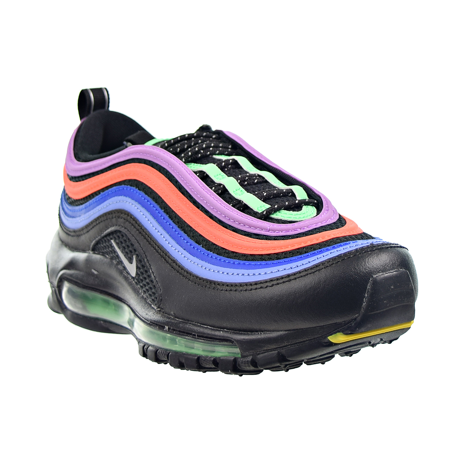 Nike Air Max 97 カラフル Nike Air Max 97 Women's Shoes Black-Silver-Electro Green