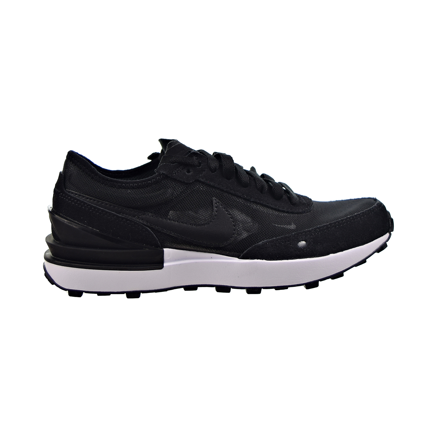 nike waffle one black white & orange
