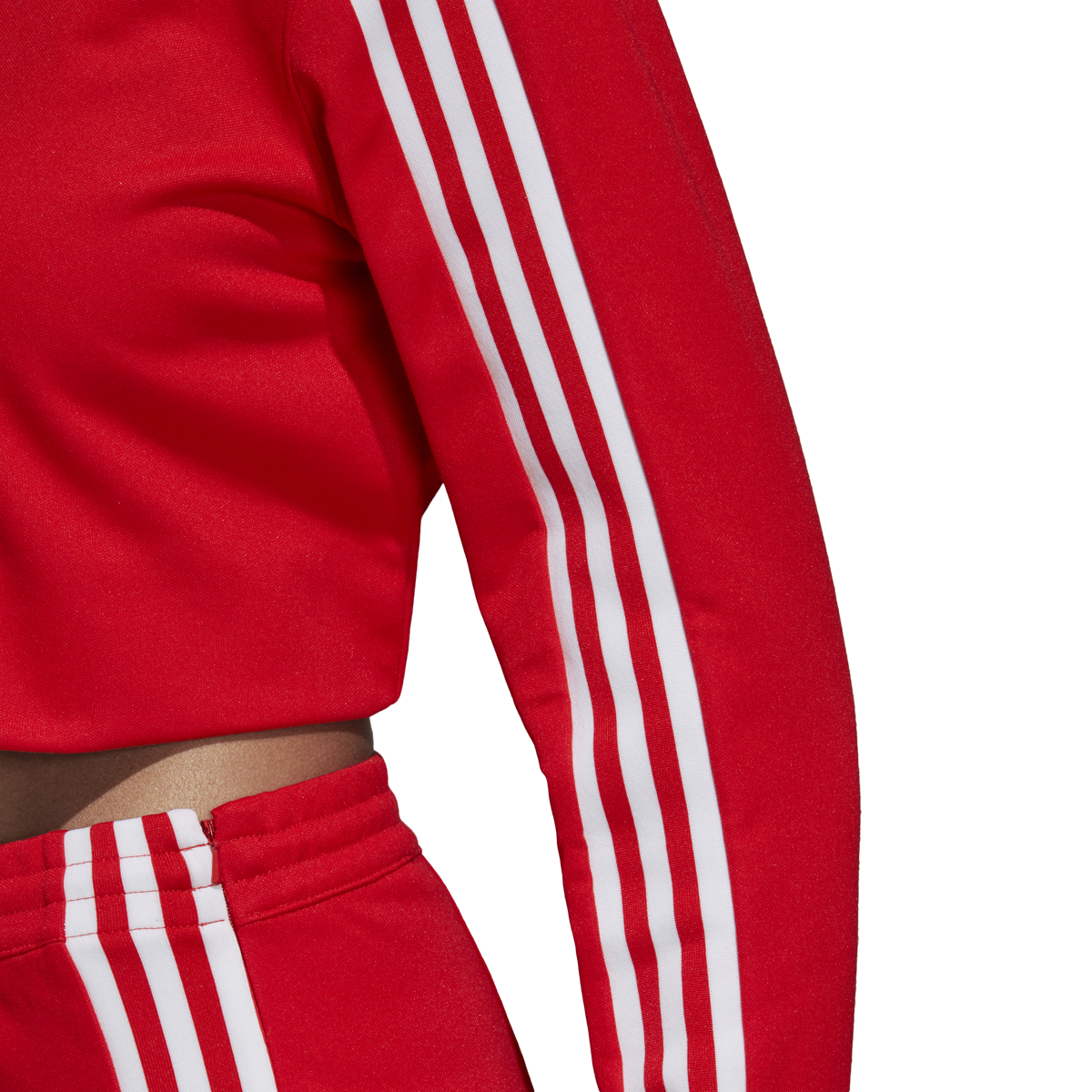 adidas red crop jacket