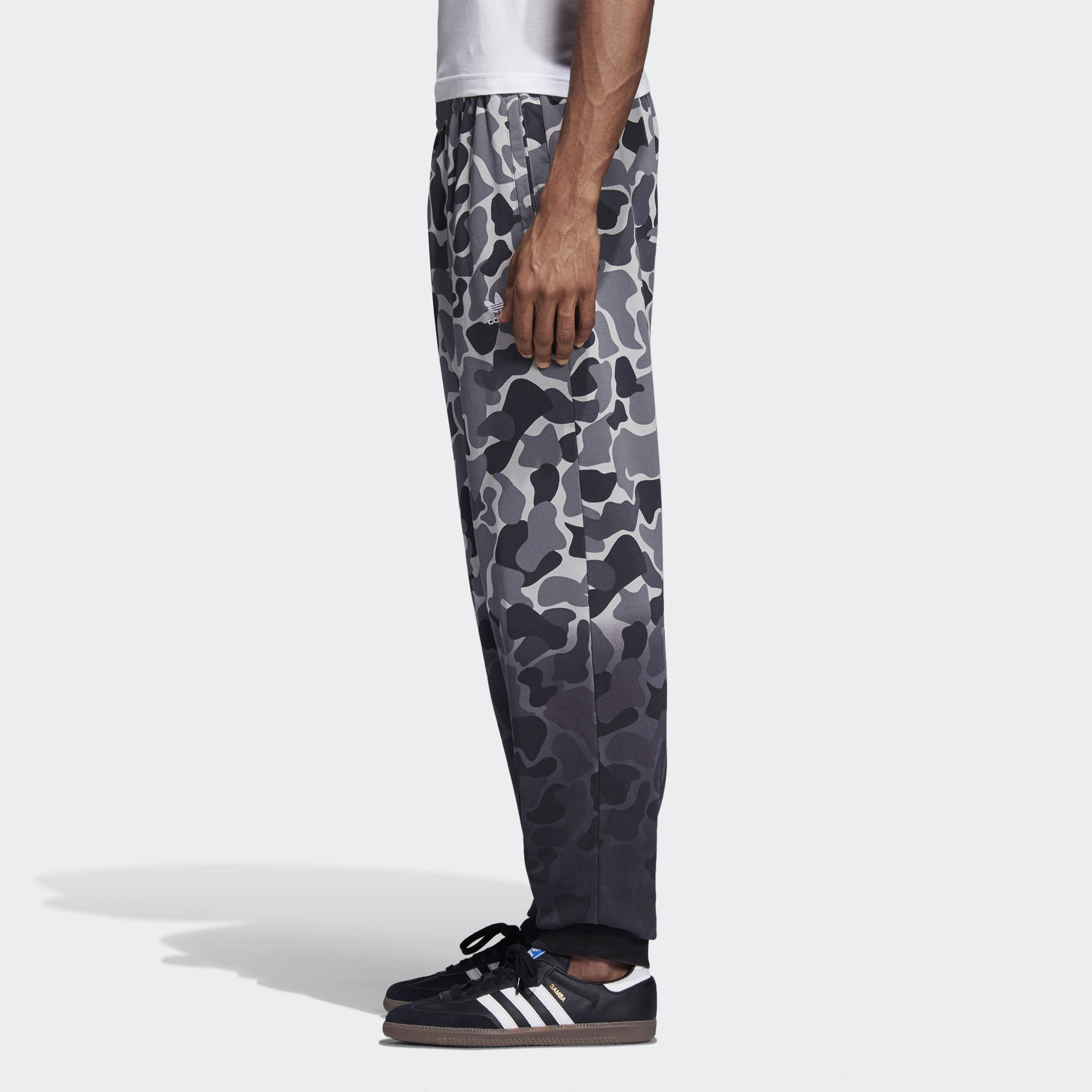 Adidas Men's Originals Camouflage Dip-Dyed Pants Gray Camo-Black dh4808