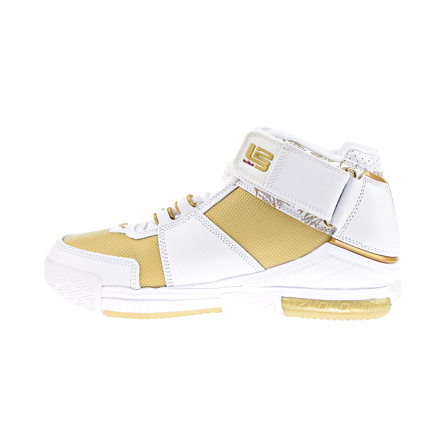 Nike LeBron 2 Retro 'Maccabi' Men's Shoes White-Metallic Gold