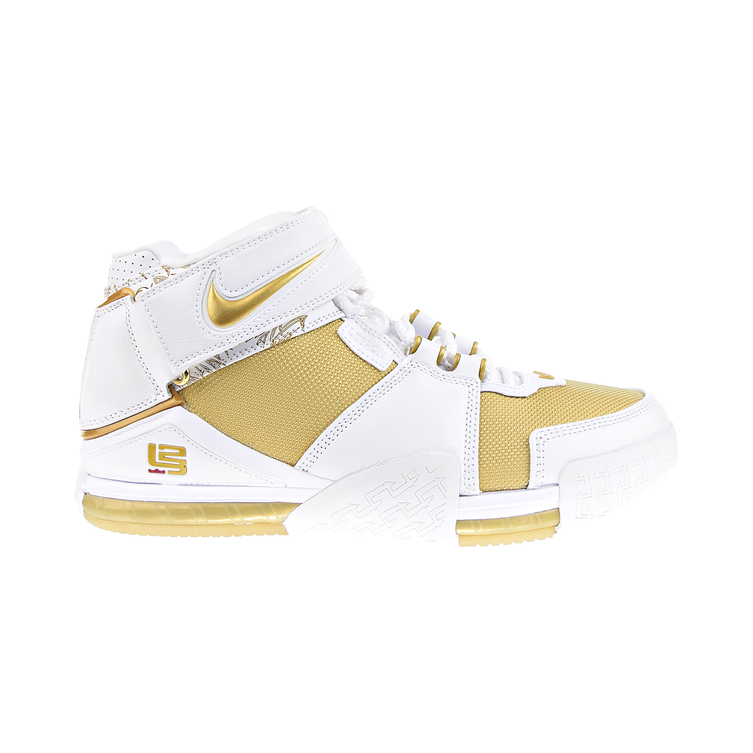 Nike LeBron 2 Retro 'Maccabi' Men's Shoes White-Metallic Gold