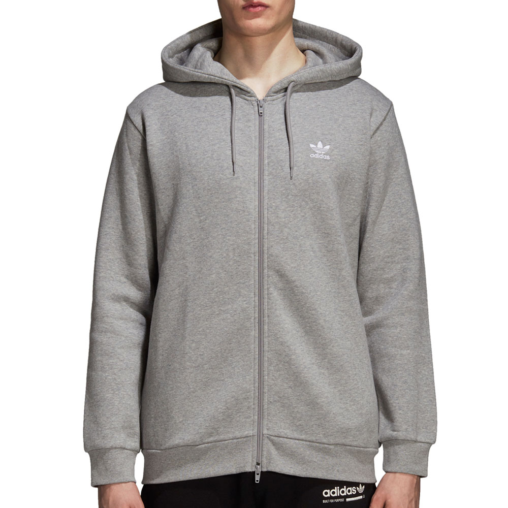 adidas men's originals trefoil zip hoodie
