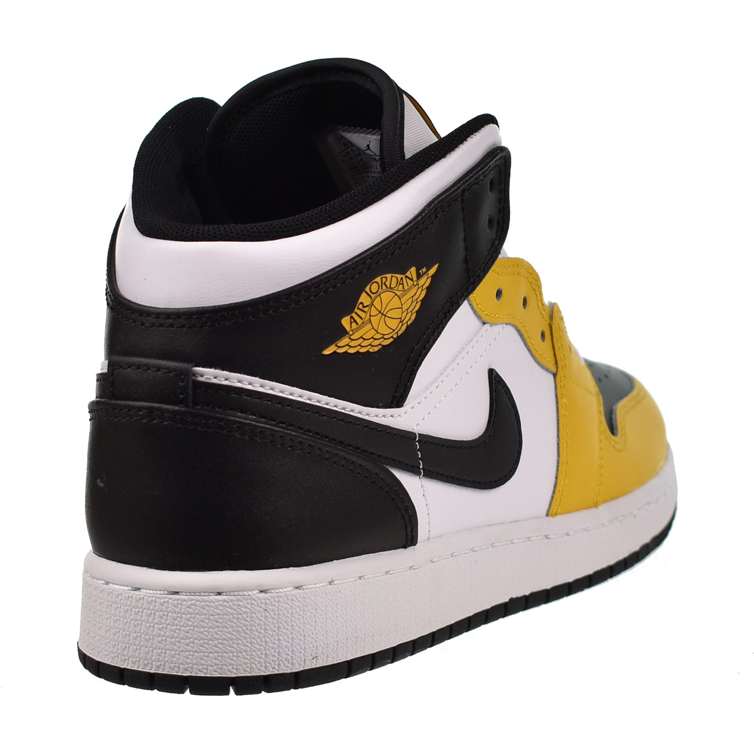 Jordan 1 Mid (GS) Big Kids' Shoes Yellow Ochre-Black-White DQ8423