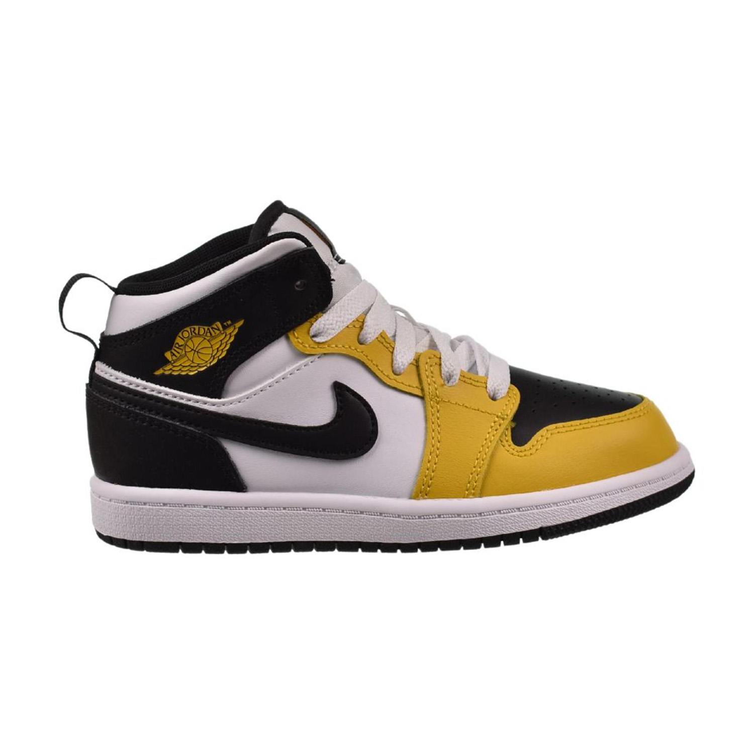 Jordan 1 Mid (PS) Little Kids' Shoes Yellow Ochre/Black