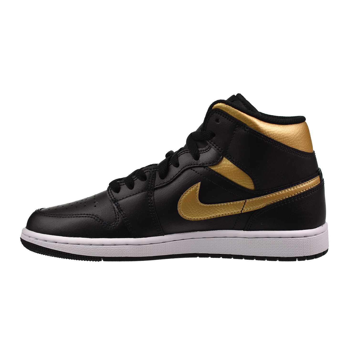 シューズ(男性用) Air Jordan 1 RETRO MID BLACK Nike Air Jordan 1 Mid AJ1 Black Off Noir Toe Men Casual