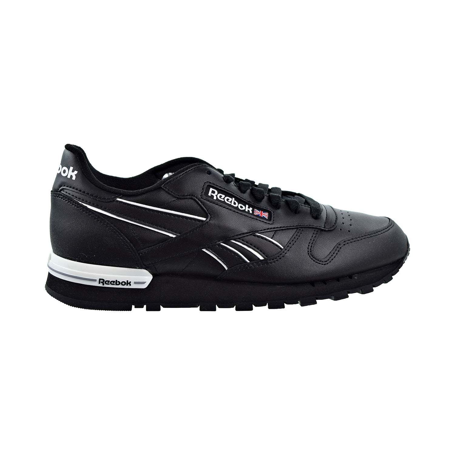 Reebok Classic Leather Men's Shoes Black/White/Cold Gray DV3931 | eBay