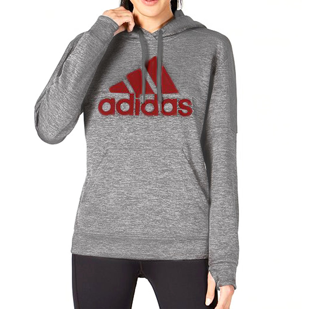 Adidas Women's Shine Logo Hoodie Light Grey DX5115 |