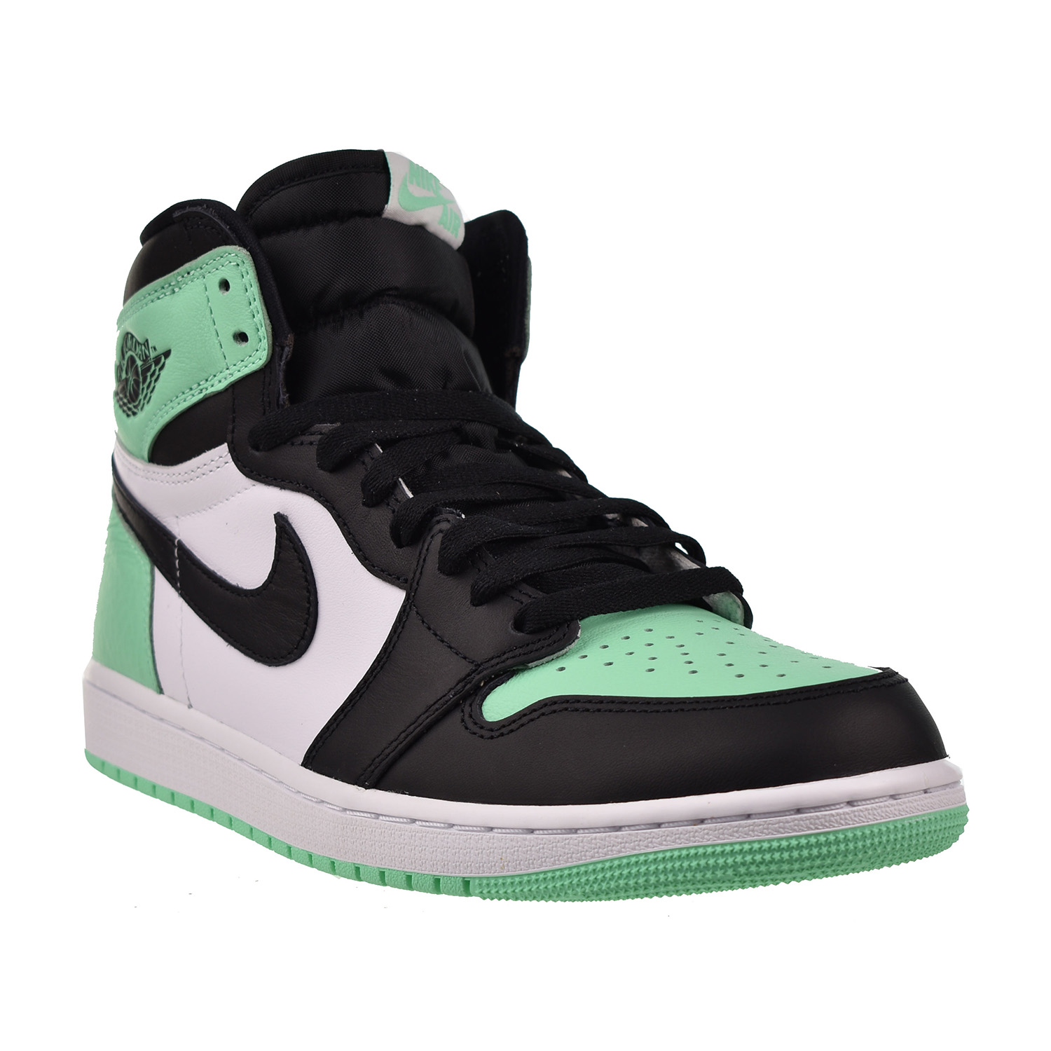 Air Jordan 1 Retro High OG Green Glow Men's Shoes White-Black
