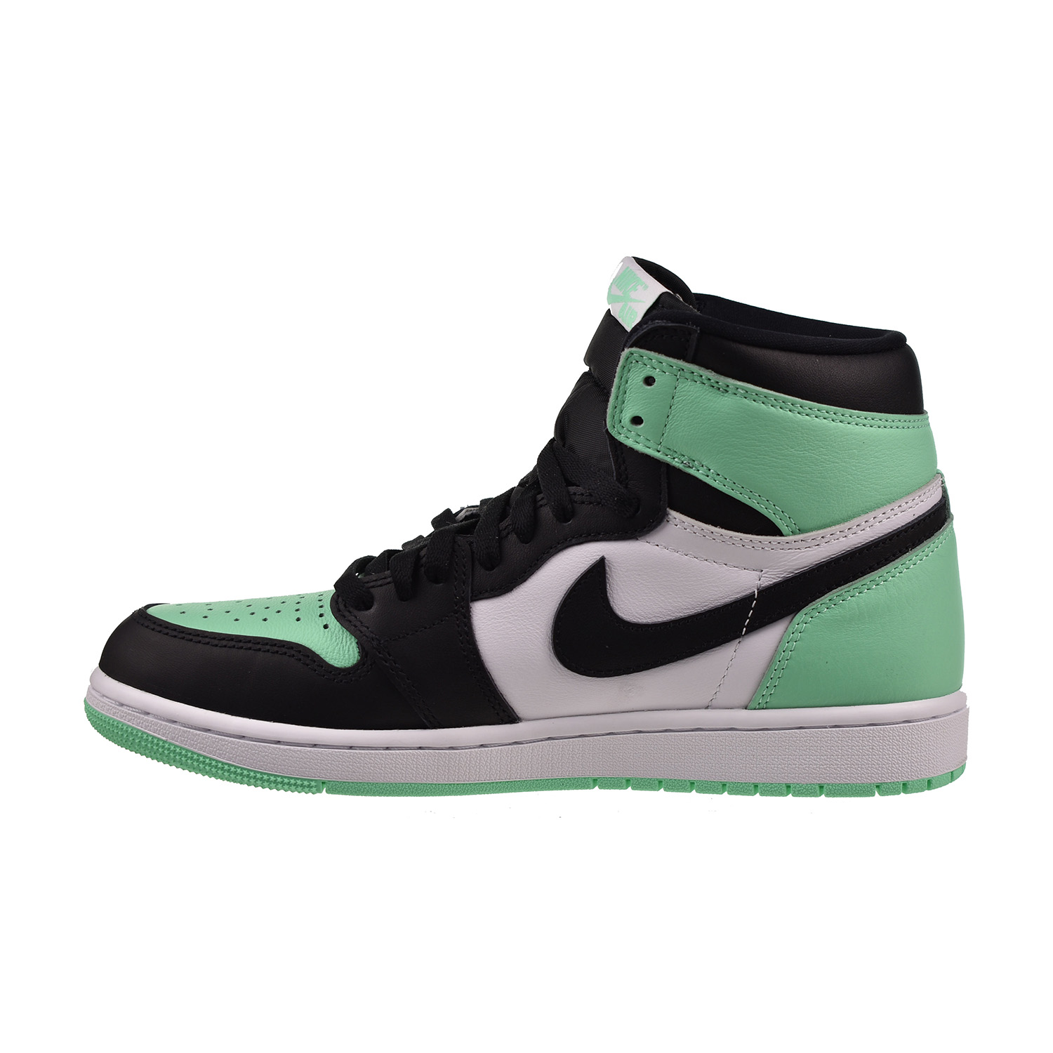 Air Jordan 1 Retro High OG Green Glow Men's Shoes White-Black