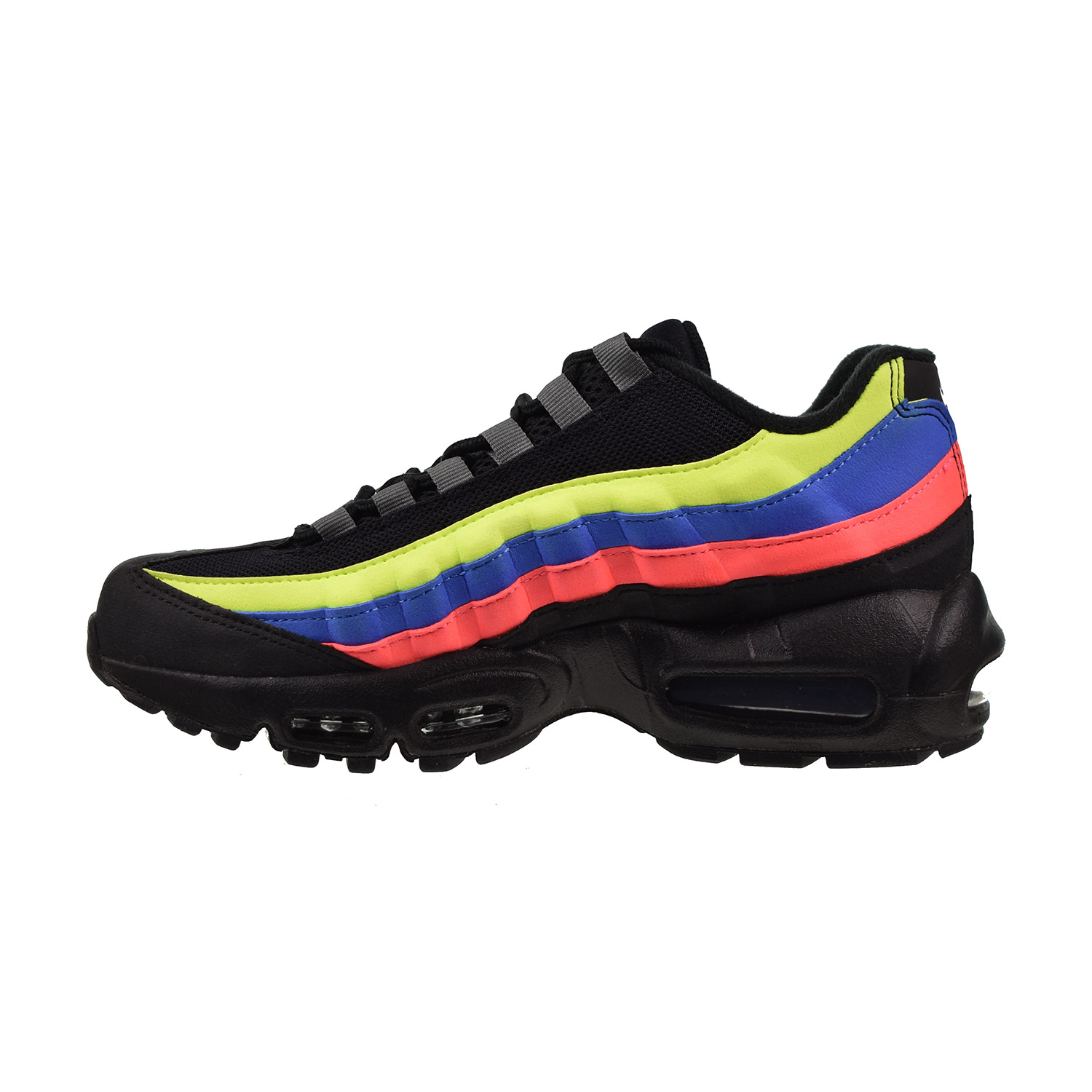 Nike Air Max 95 (GS) Big Kids' Shoes Black-Volt-Blue Crystal