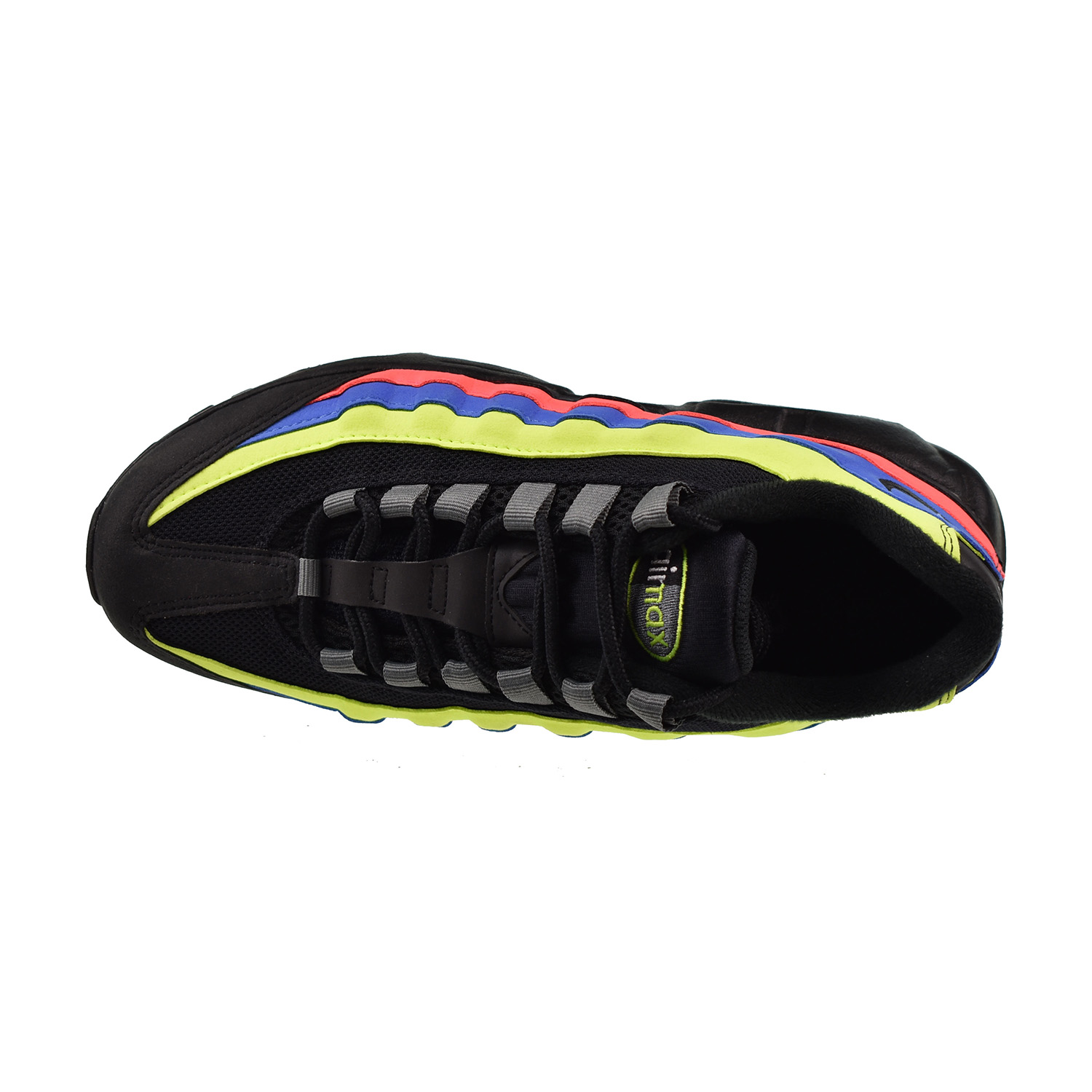 Nike Air Max 95 GS Big Kids Shoes Black Volt Blue Crystal