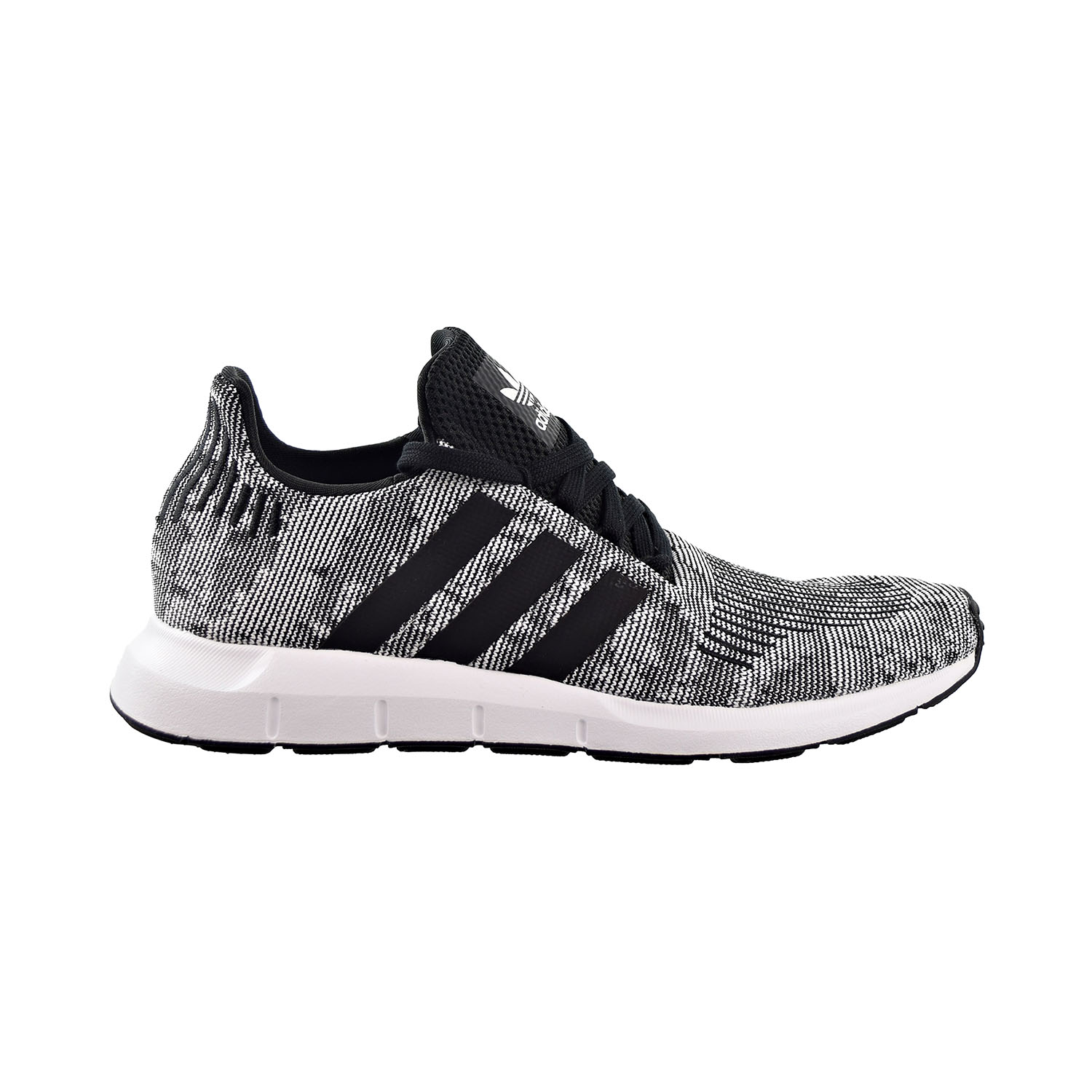 white and black adidas running shoes