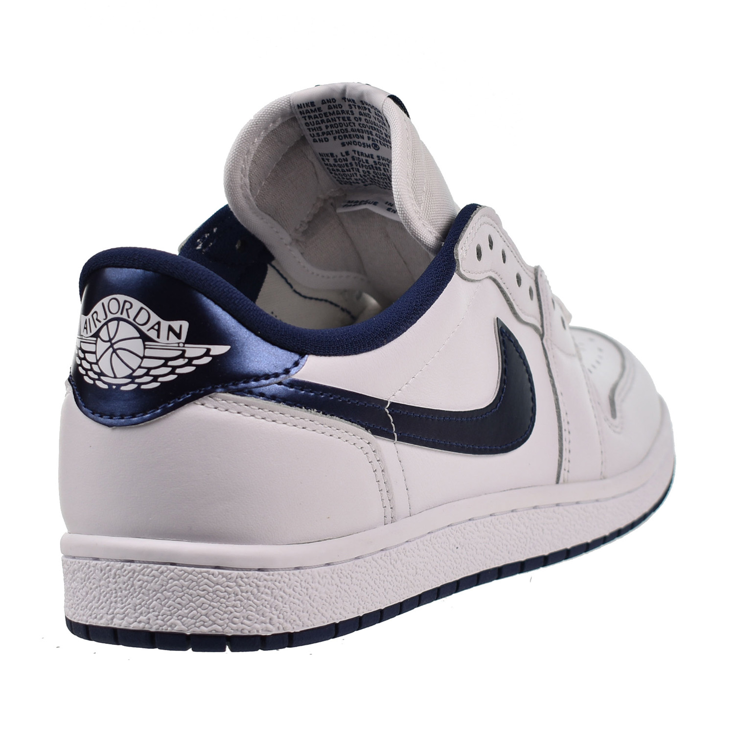 Air Jordan 1 Low 85 Men's Shoes White-Metallic Navy FB9933-141 | eBay