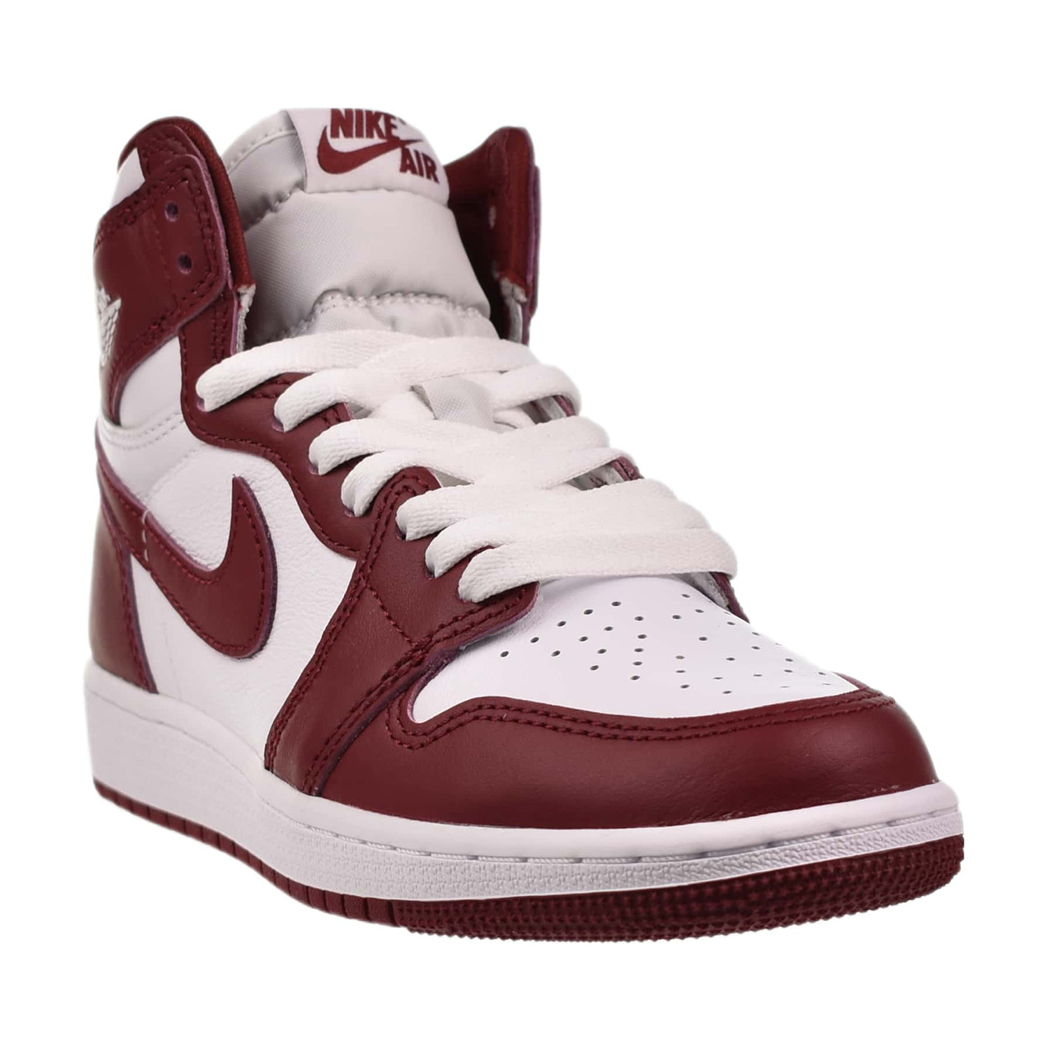 Jordan 1 Retro High OG (GS) Big Kids' Shoes White-Team Red