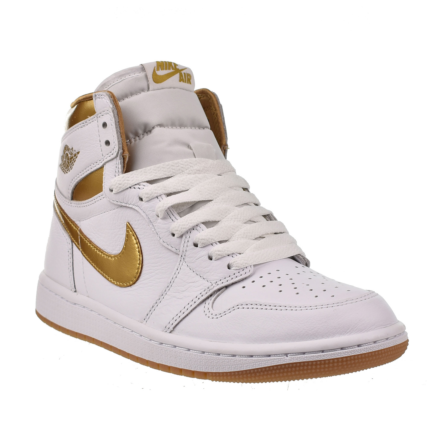 Jordan 1 Retro High OG Women's Shoes White-Metallic Gold FD2596