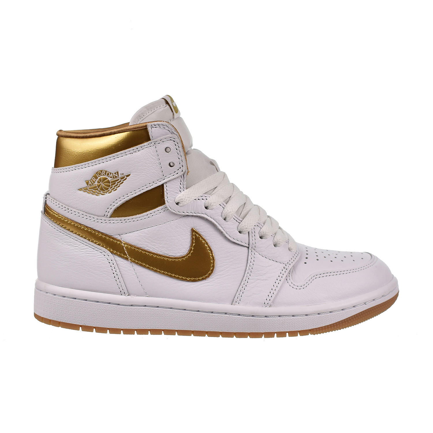 Jordan 1 Retro High OG Women's Shoes White-Metallic Gold FD2596
