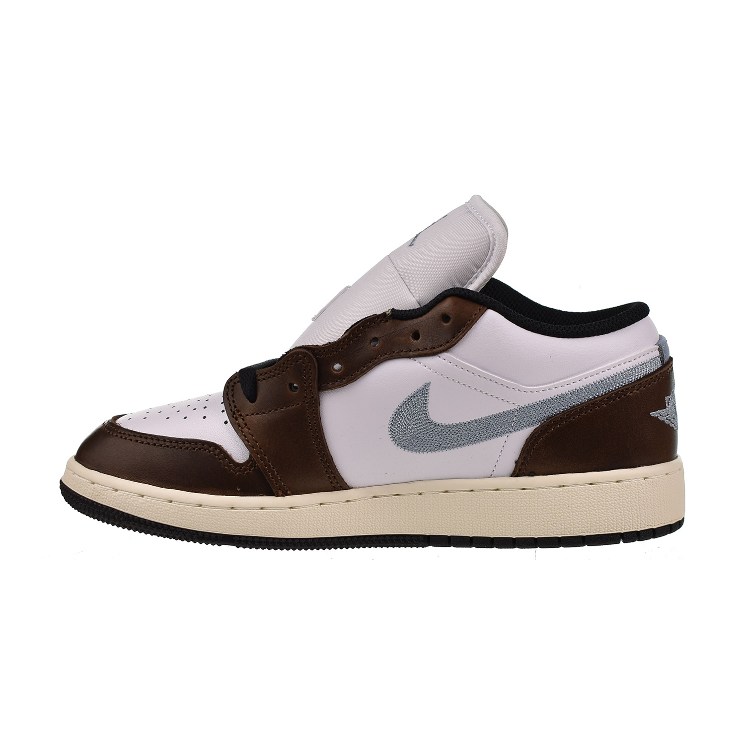 Air Jordan 1 Low SE (GS) Big Kids' Shoes White-Black-Sail FQ8156