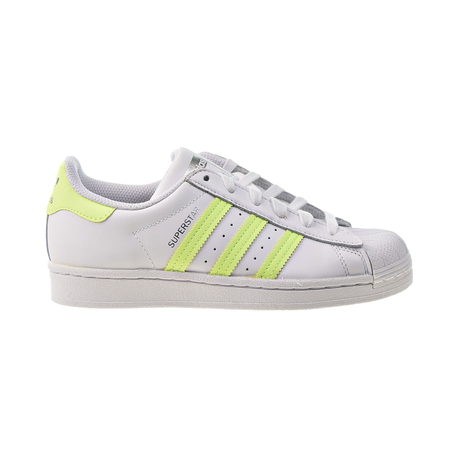 Adidas Superstar Women's Shoes White-Hi Res Yellow-Matte Silver fx6090