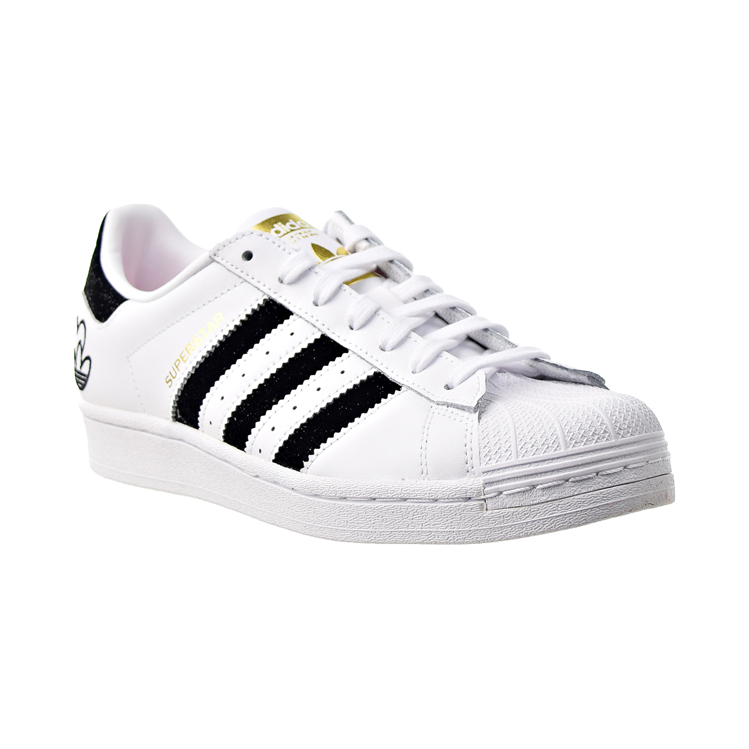 Adidas Superstar W Velvet Women�s Shoes WhiteBlackGold