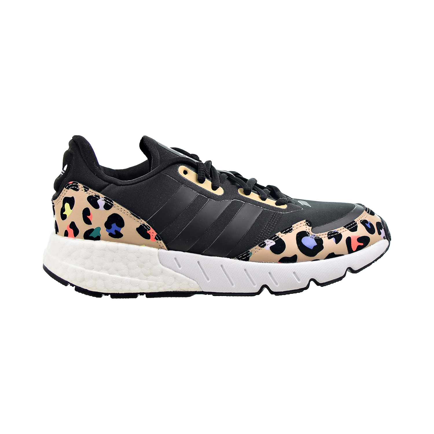 Adidas Zx 1k Boost Leopard Print Women S Shoes Core Black Pale Nude H00669