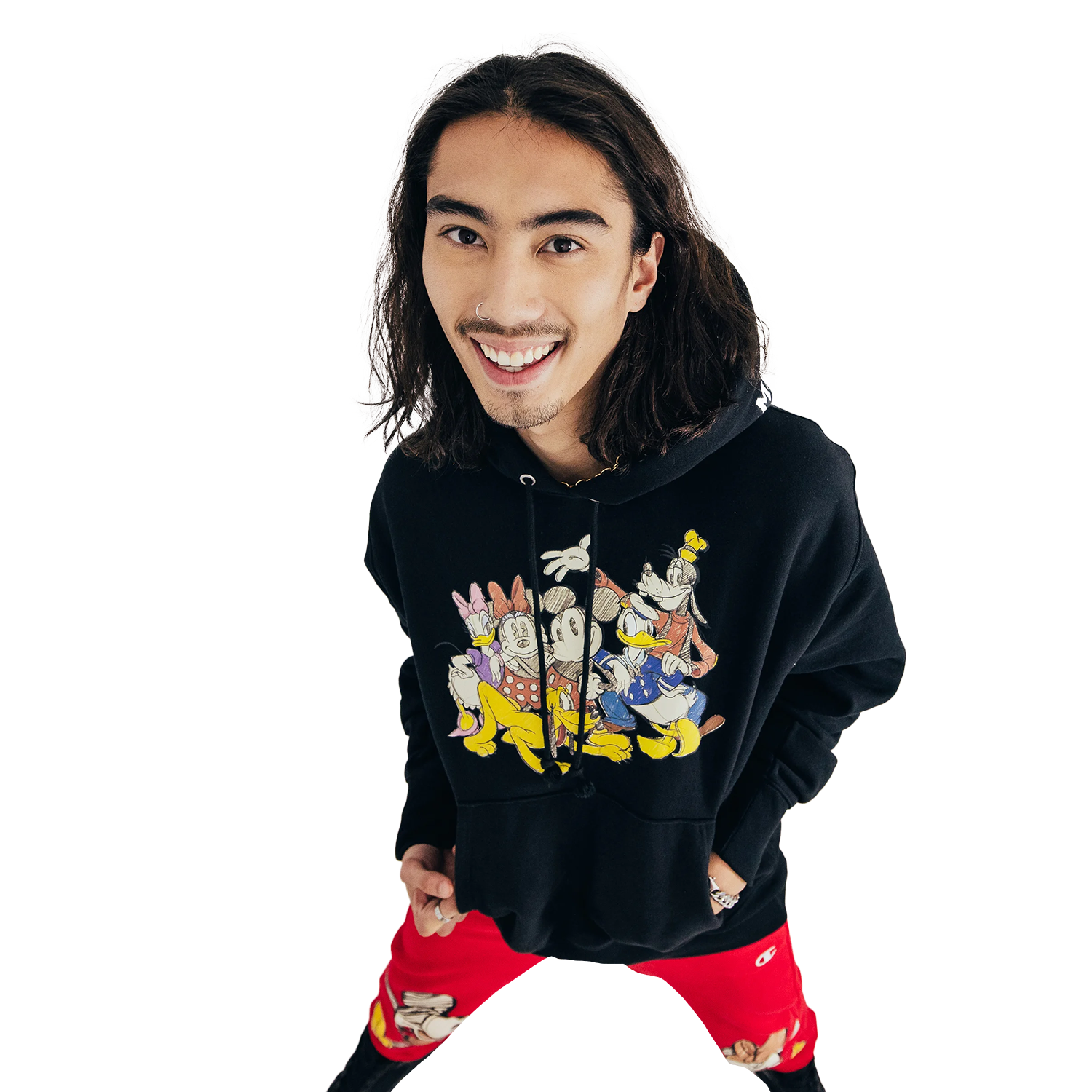 CHAMPION X DISNEY MICKEY MOUSE EMBROIDERED BLACK FULL