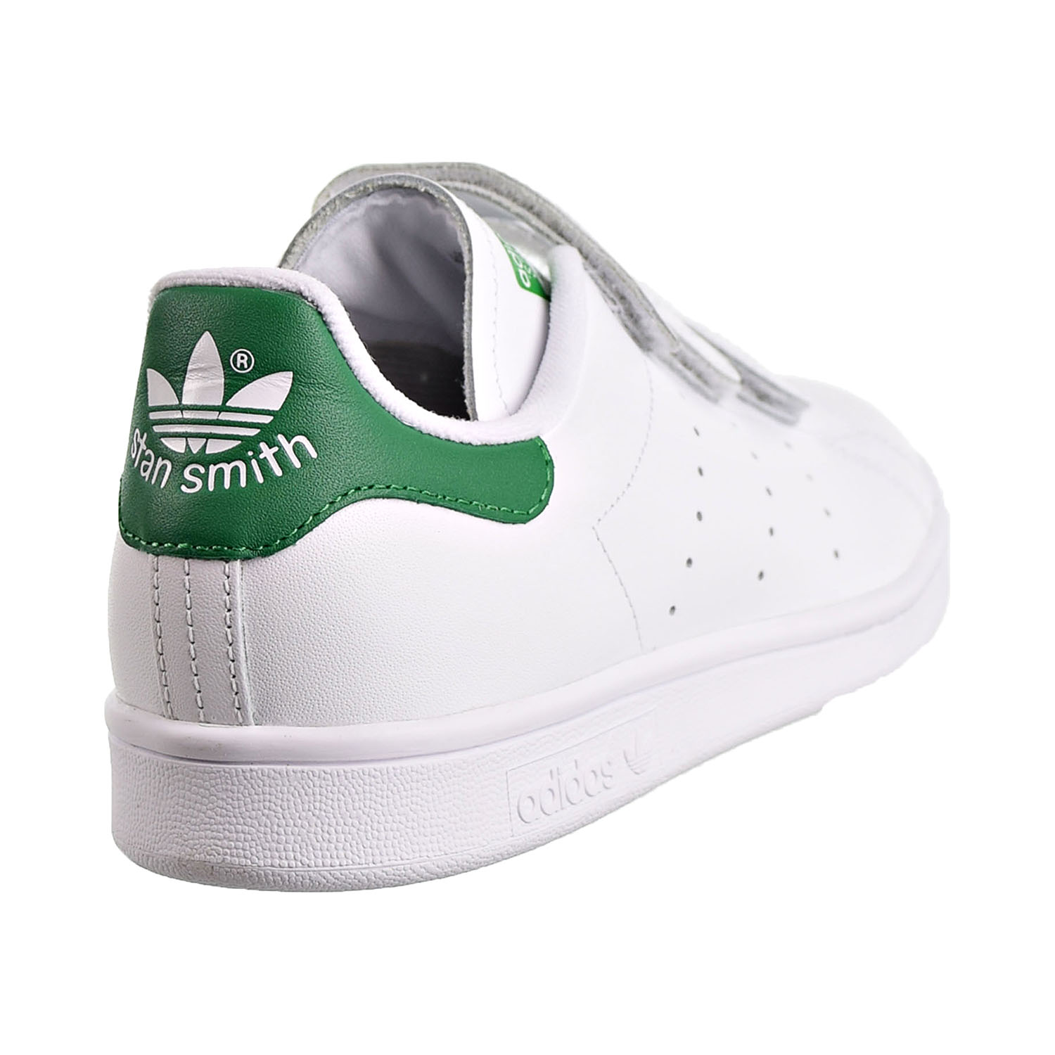 Adidas Stan Smith CF Hook and Loop Straps Men's Shoes Cloud White-Green ...