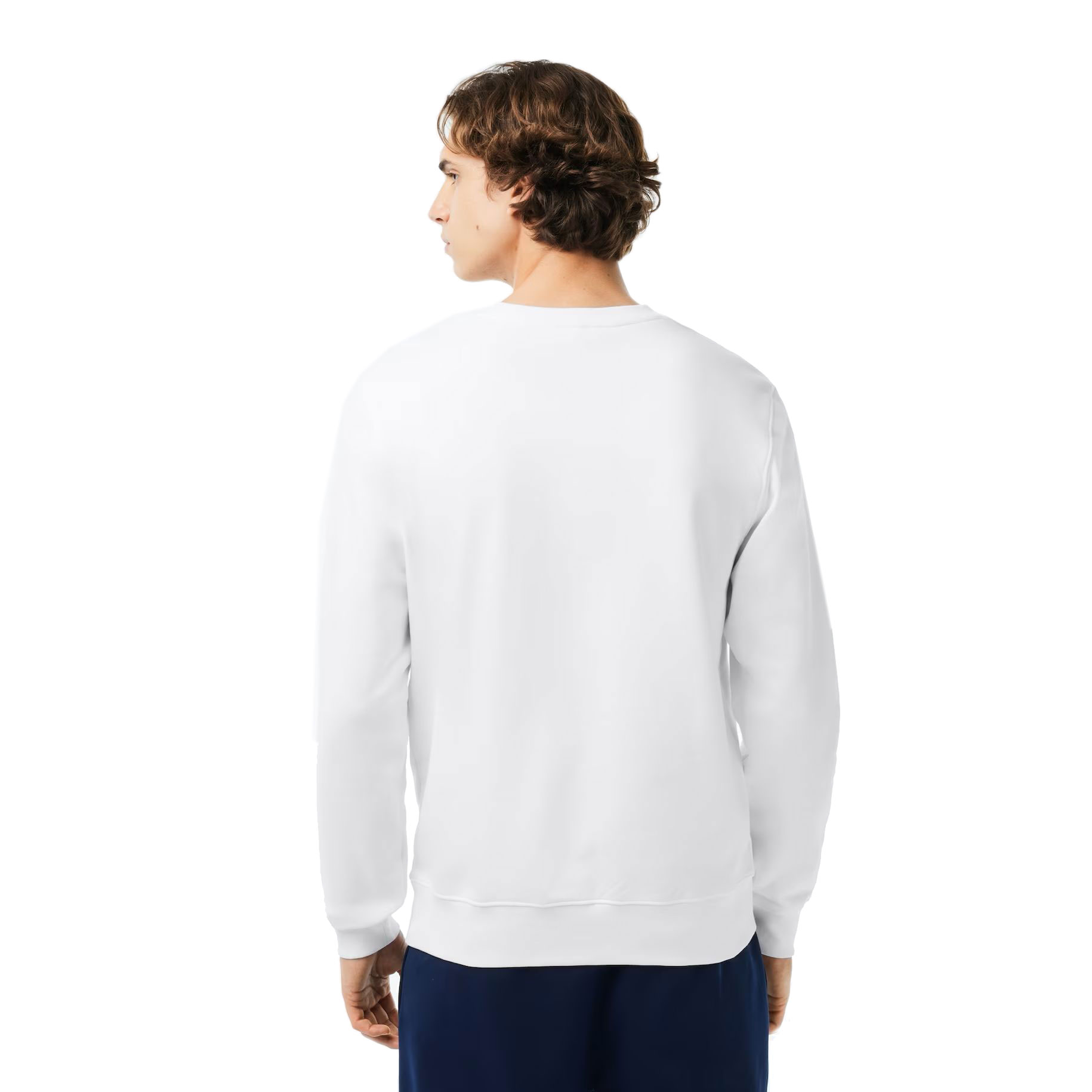 Lacoste Classic Fit Cotton Fleece Men's Sweatshirt White SH1281