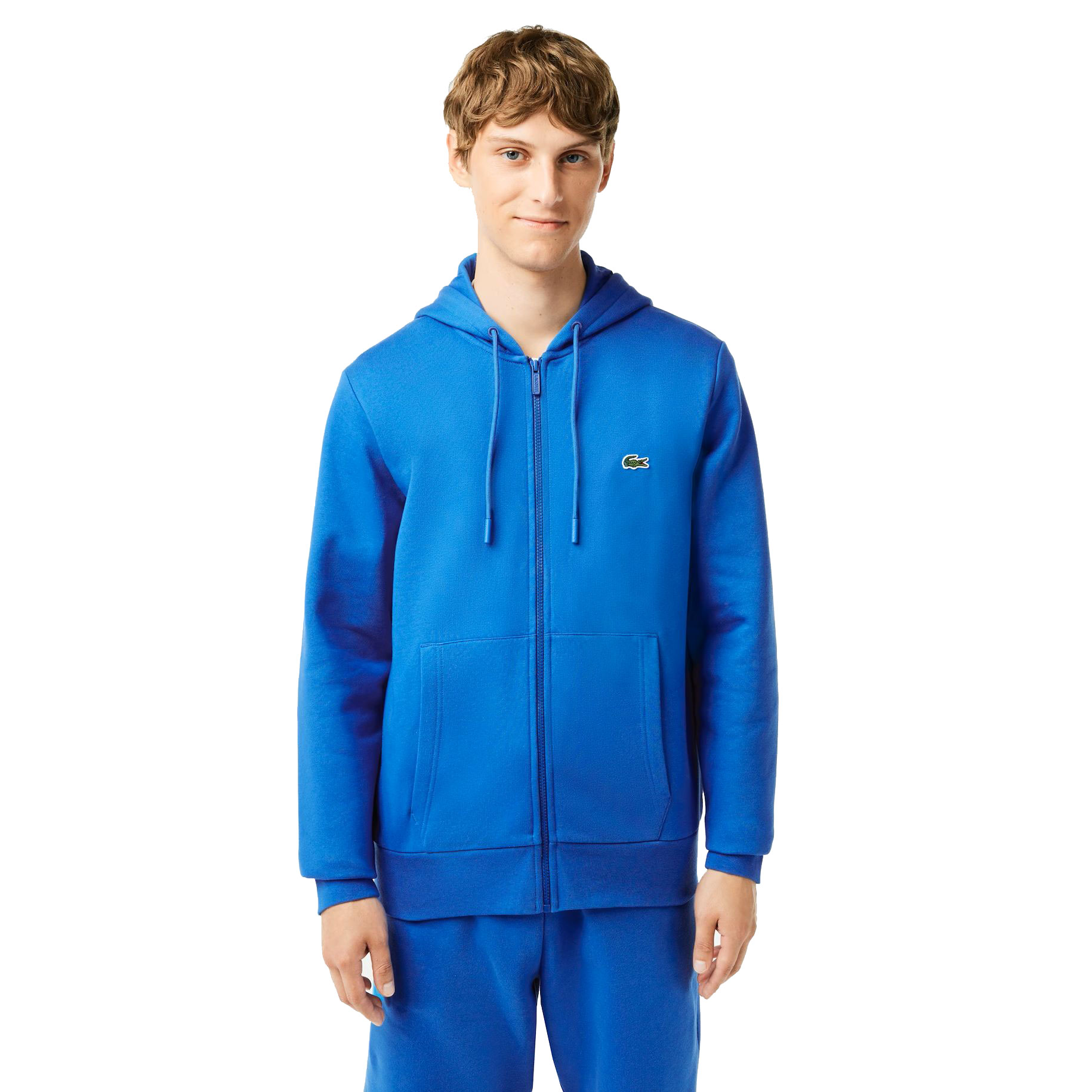 Lacoste Full Zip Up Tapered Fit Men's Hoodie Blue SH9626-SIY | eBay