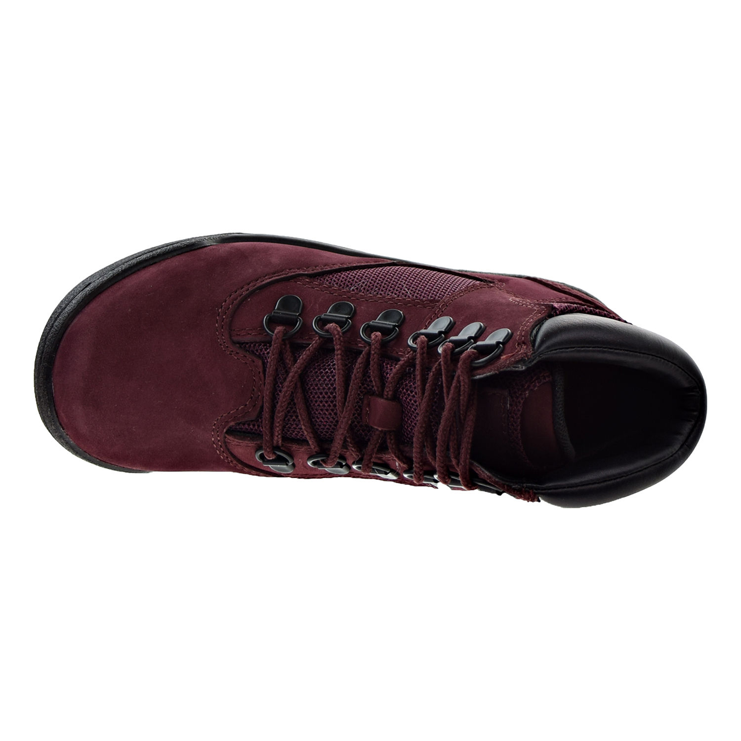 burgundy timberlands field boots