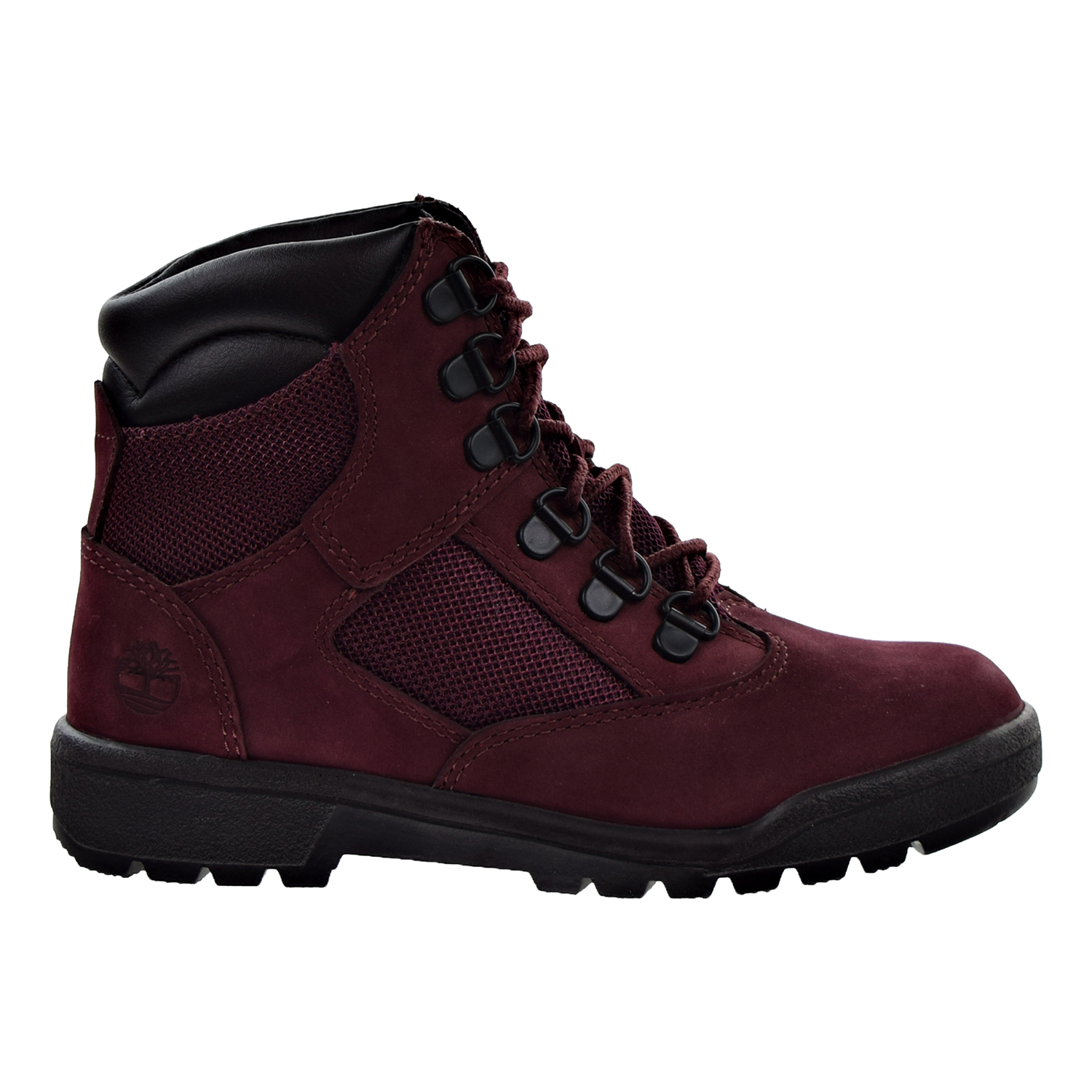 timberland little burgundy