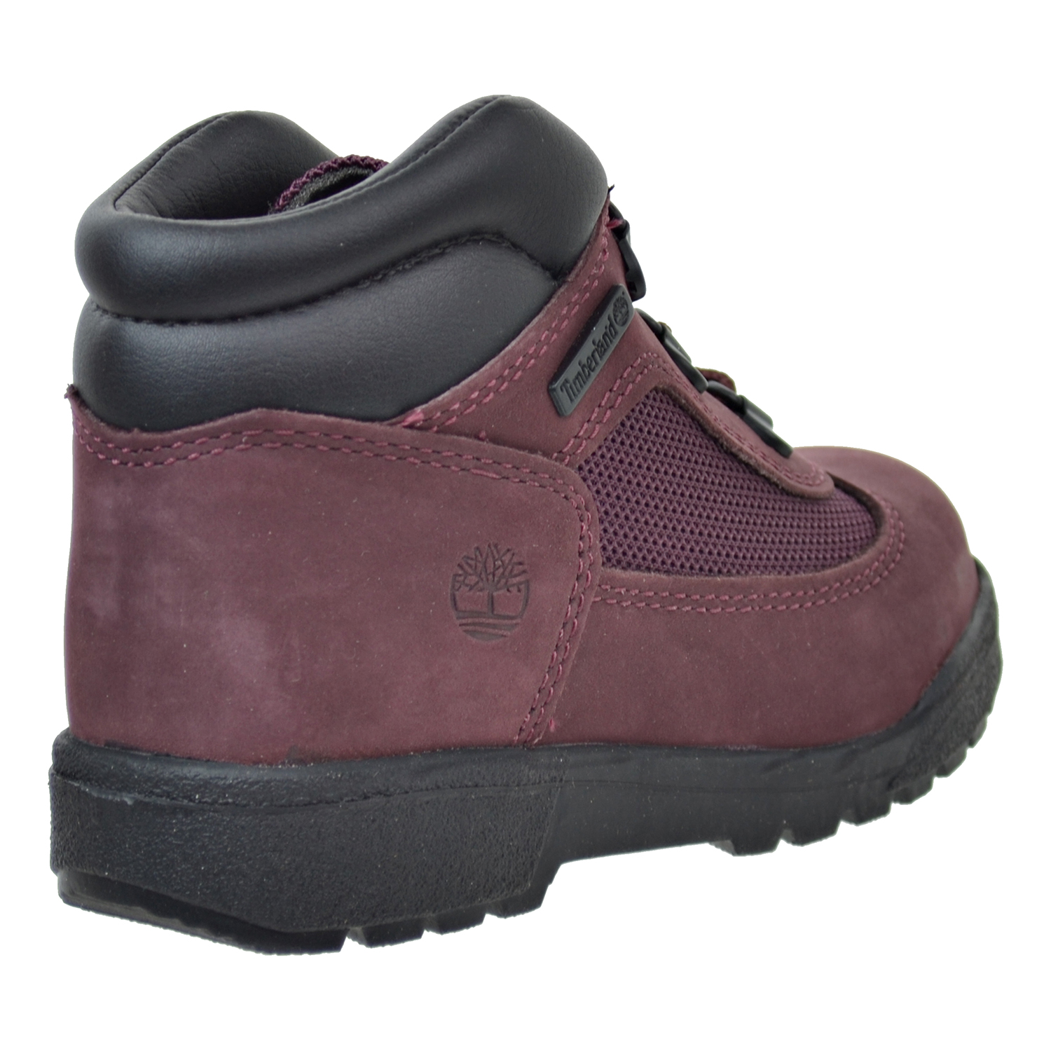 burgundy timberlands field boots