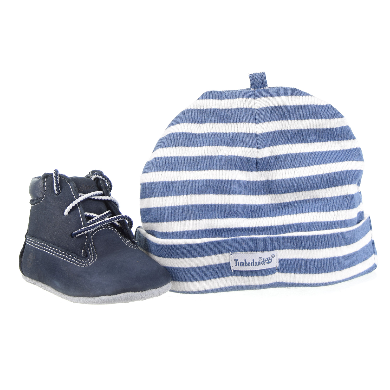 timberland booties and hat set