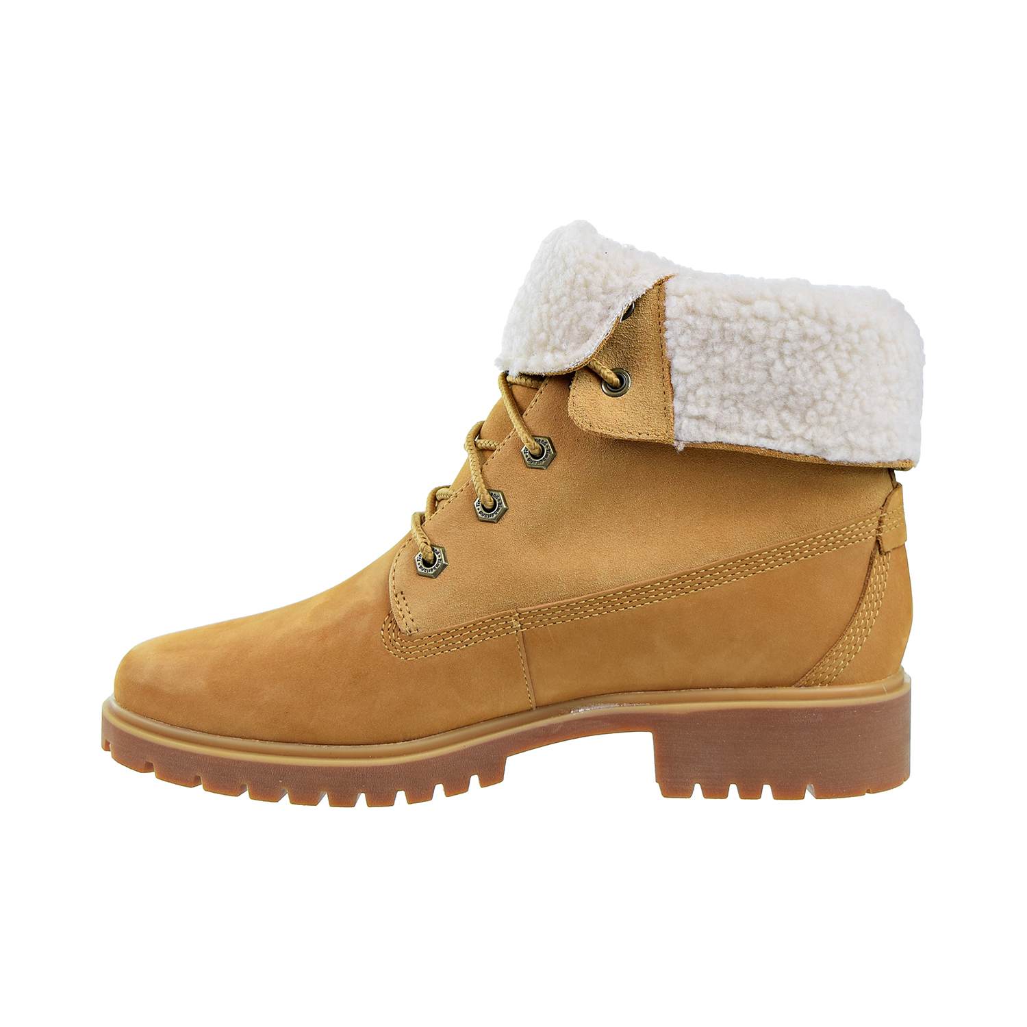 Timberland Jayne Fleece Fold-Down Women's Boot Wheat TB0A1SGA | eBay