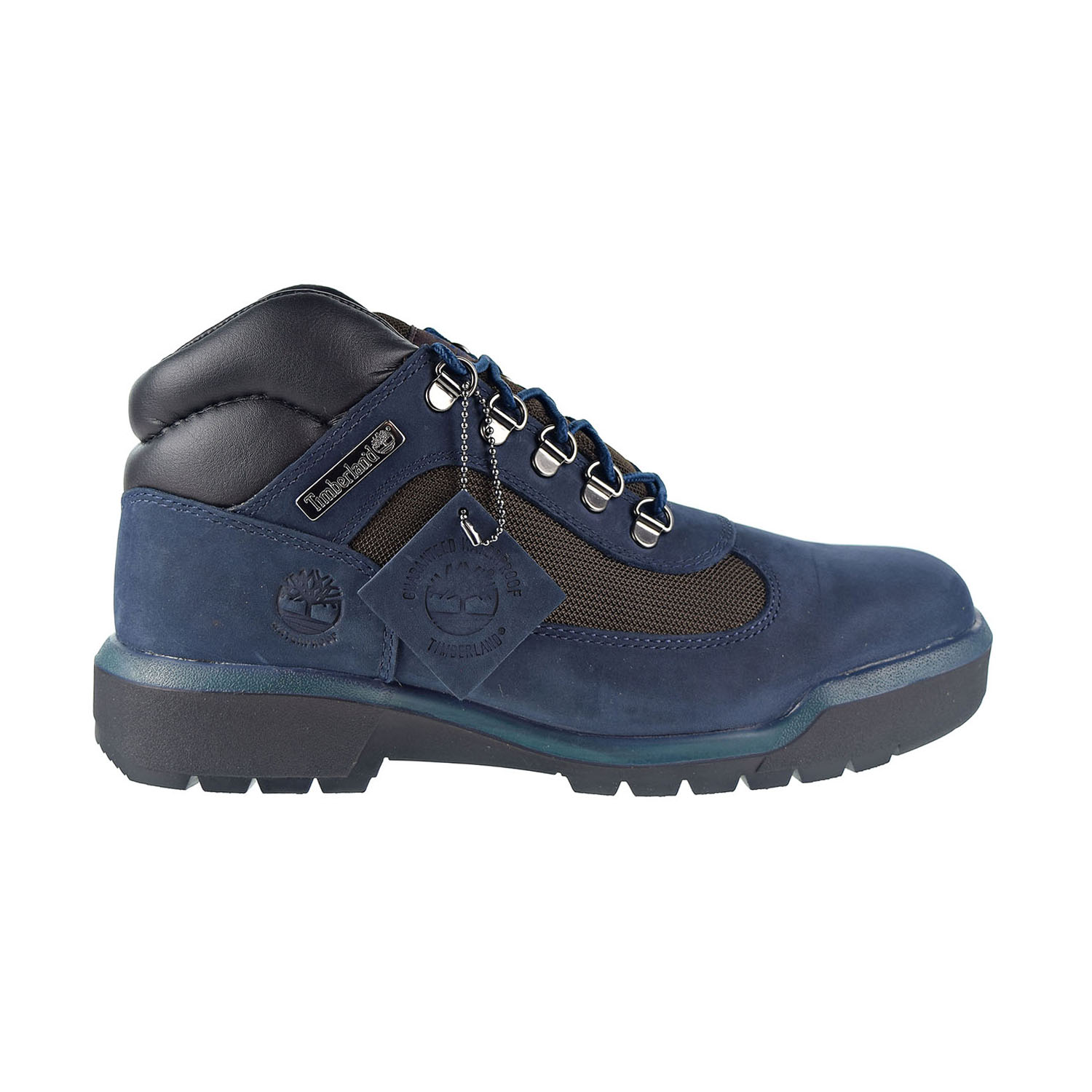 navy timberland field boots