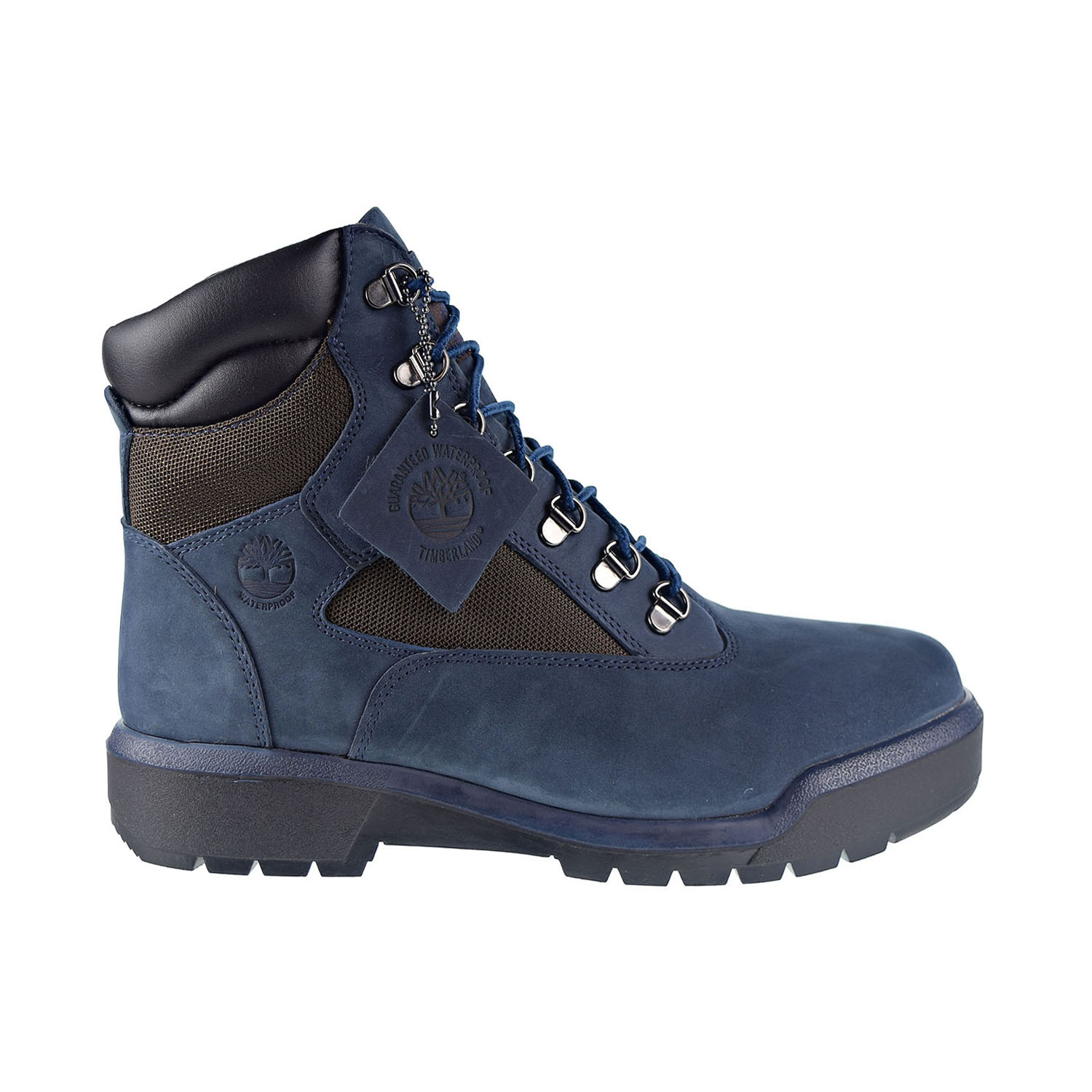 navy blue timberland field boots